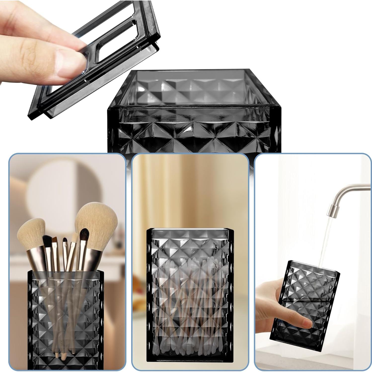 Juego de Accesorios de Baño Boho CDorigin 4 Piezas Negro