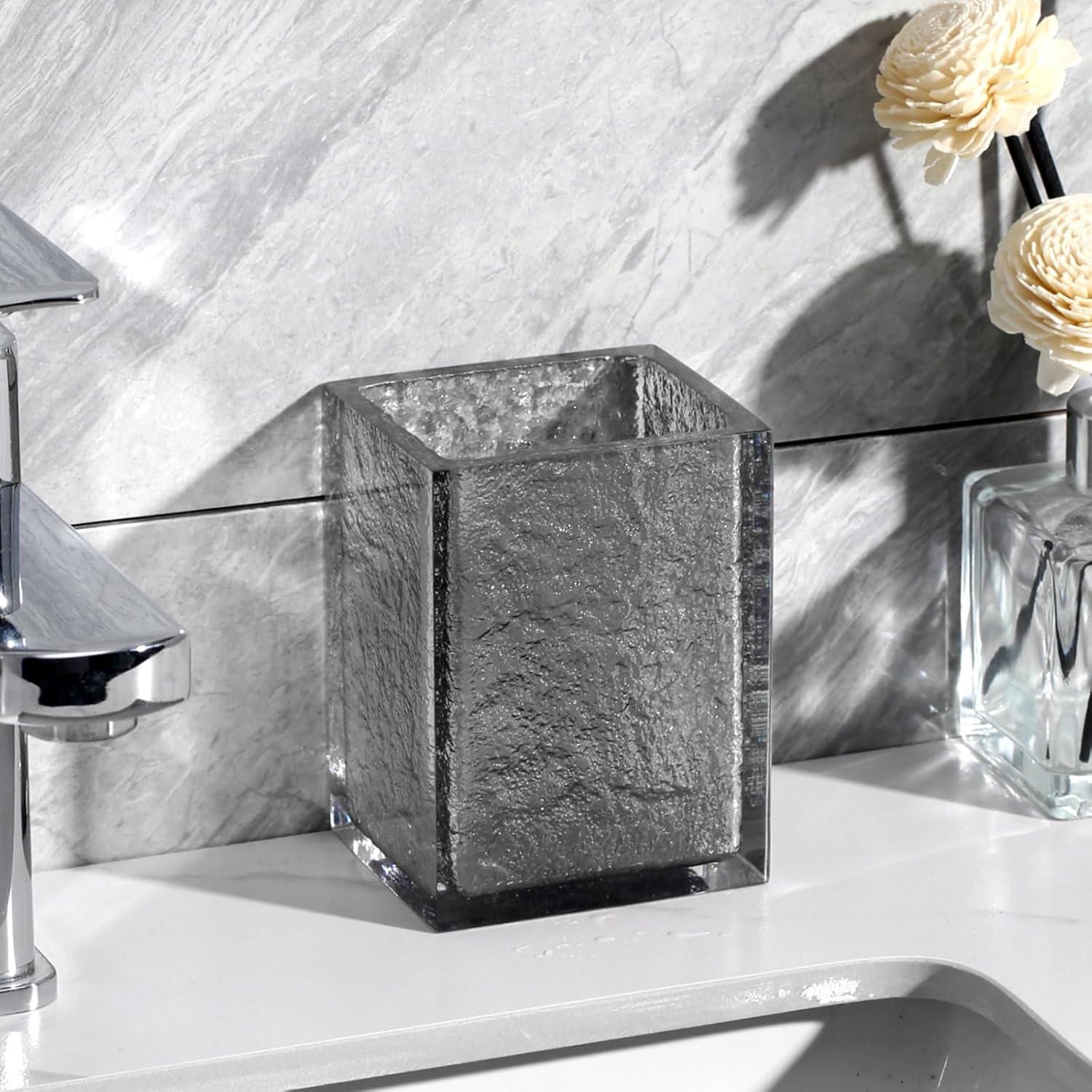 Juego de Accesorios de Baño Haocoott 4 Piezas Gris Resina