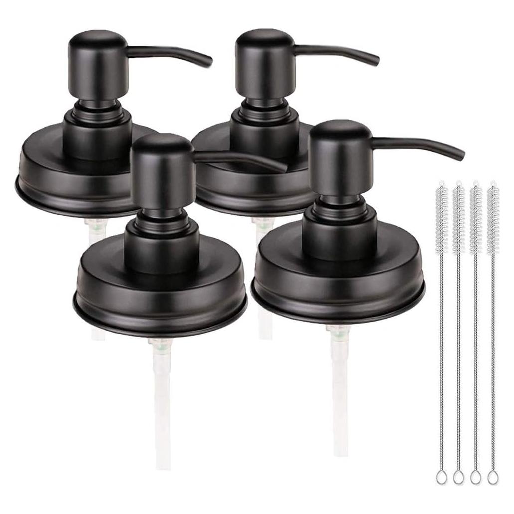 Paquete de 4 tapas dispensadoras Watsango para frascos Mason 16 oz