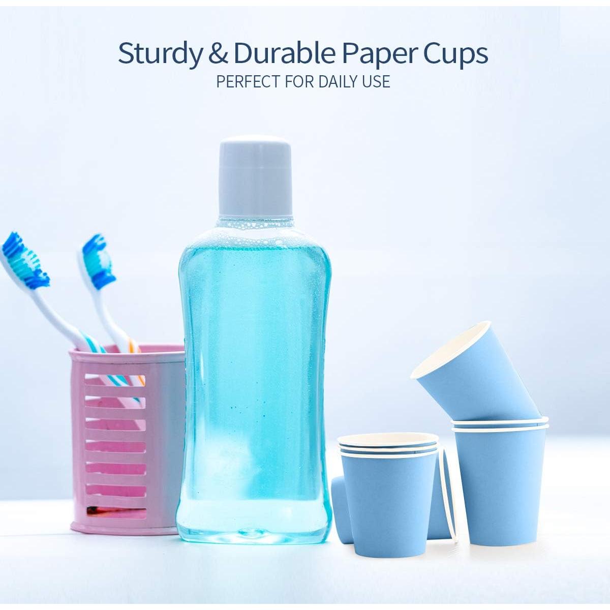 Vasos de Papel Desechables Turbo Bee 600 Unidades 3 oz Azules