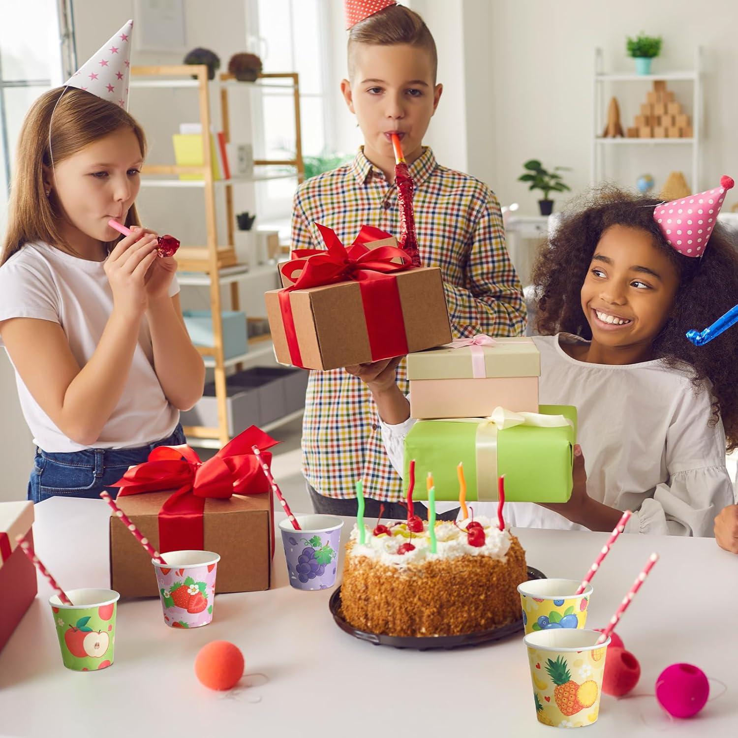 Vasos de Papel Desechables Skyley 600 Piezas 3 oz Fruta