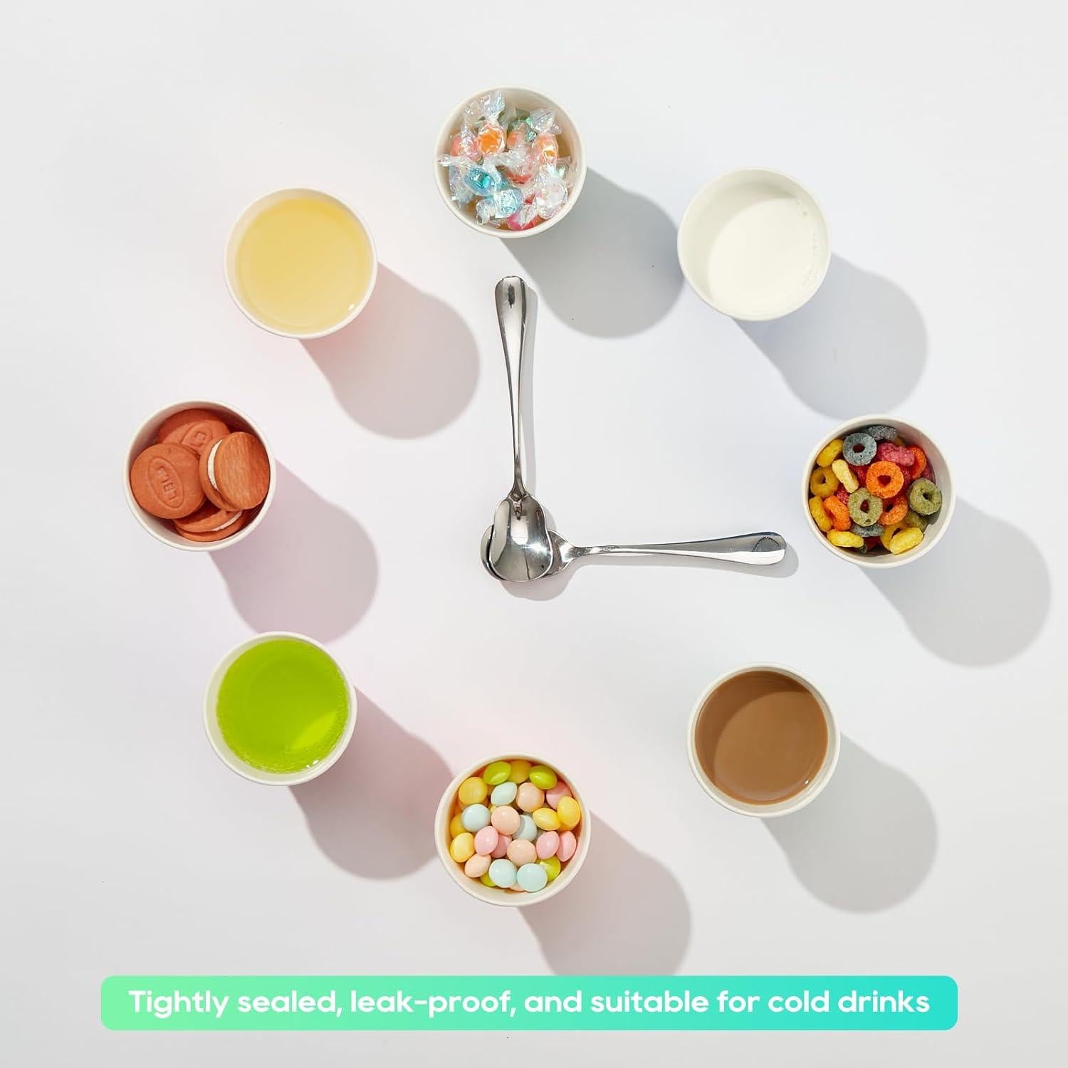 600 Vasos de Papel JOLLY PARTY 3oz Desechables Floral Verde