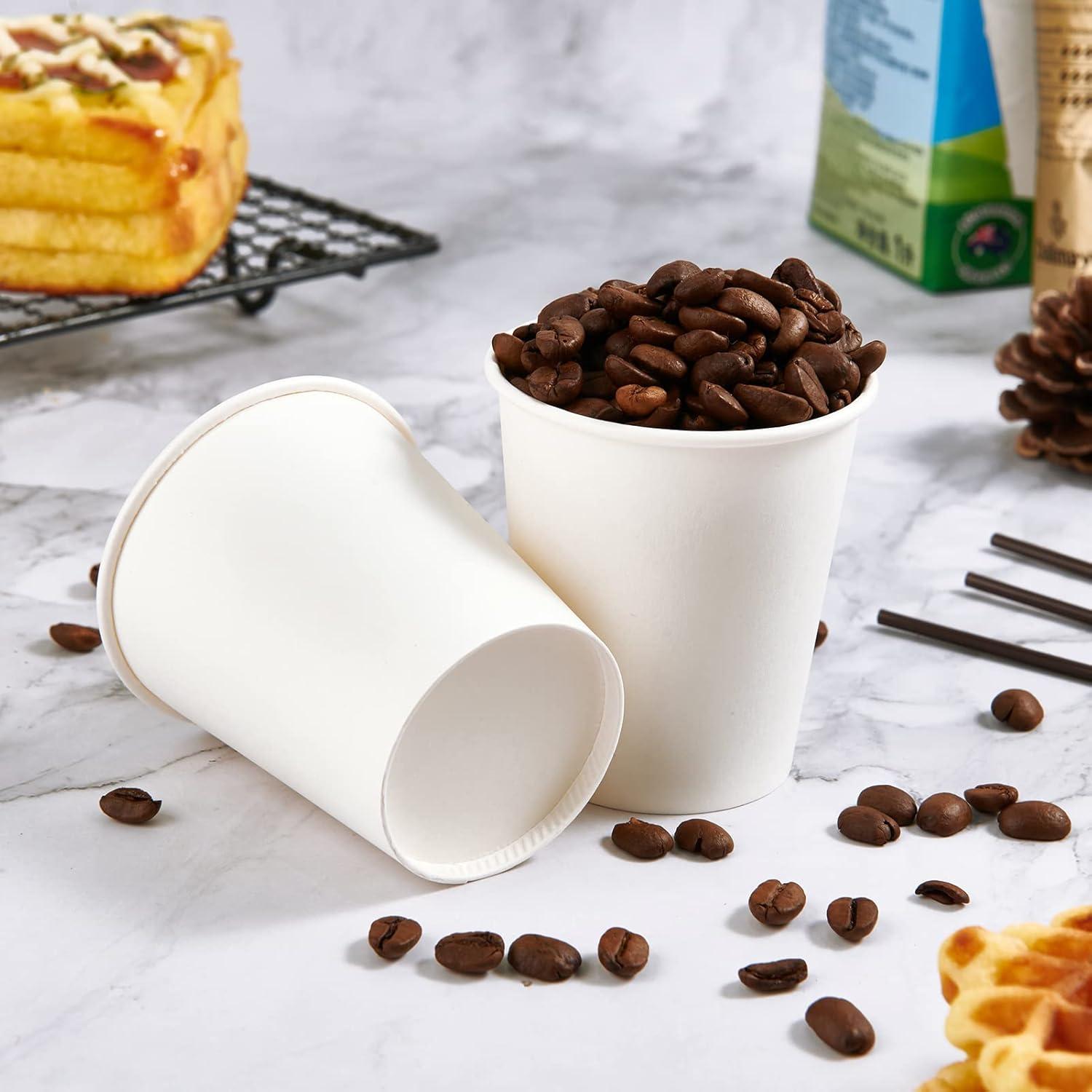 Paquete 600 Vasos de Papel 5 oz TV TOPVALUE Blancos Desechables