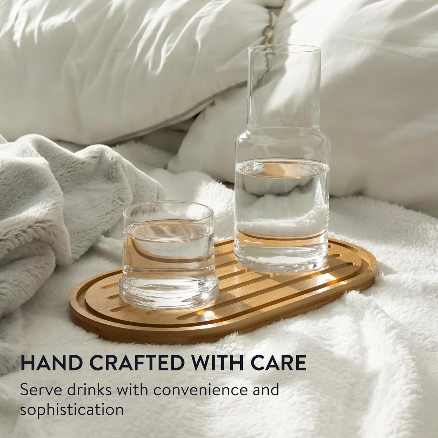 Juego de Jarra y Vaso de Vidrio Elixir 945 ml - Diseño Minimalista