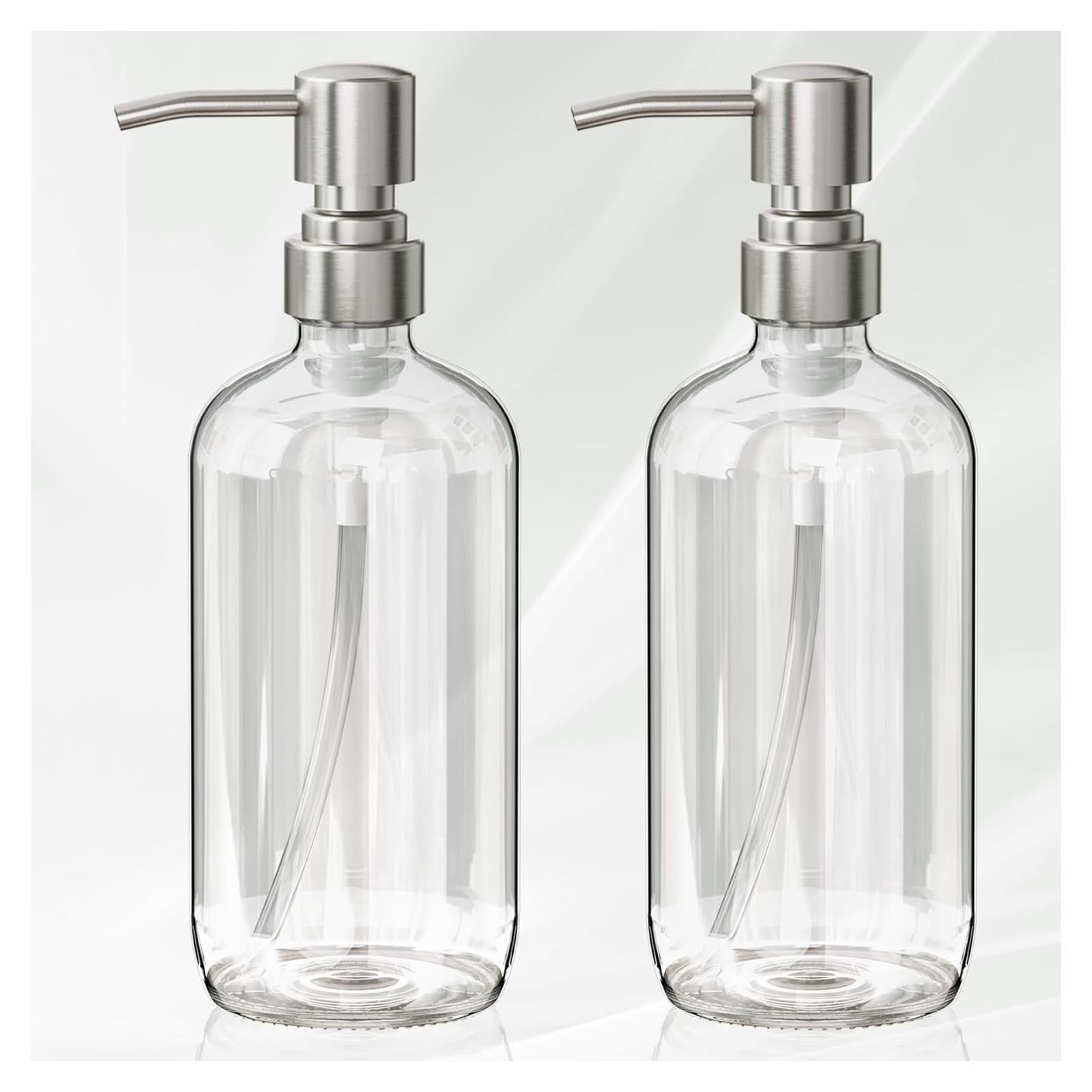 Dispensador de Jabón de Vidrio AmazerBath 2 Unidades 0.5L