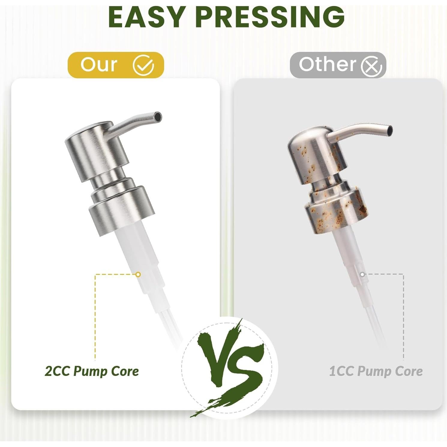 Dispensador de Jabón de Vidrio AmazerBath 2 Unidades 0.5L