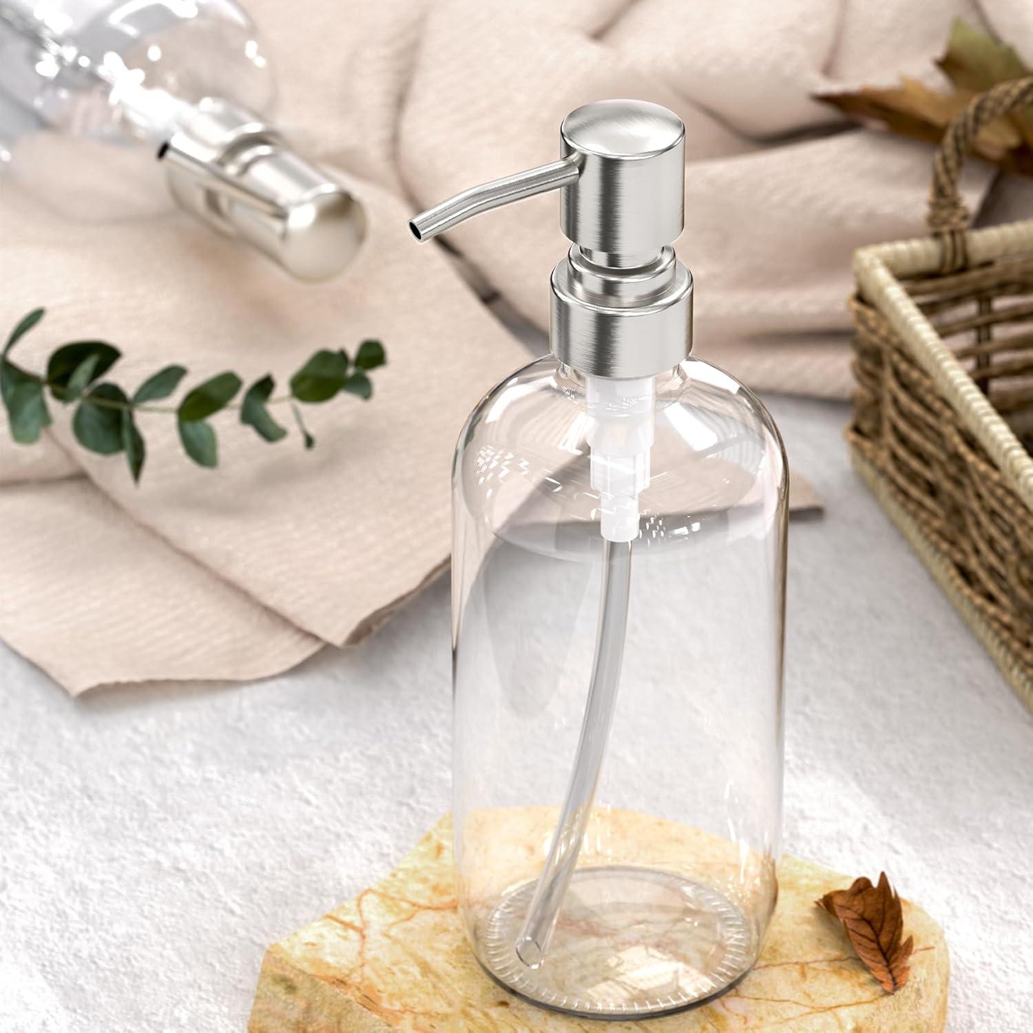 Dispensador de Jabón de Vidrio AmazerBath 2 Unidades 0.5L