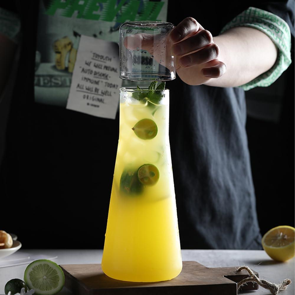 Juego de Jarra de Agua y Vaso LCORMAG 850ml Vidrio Transparente