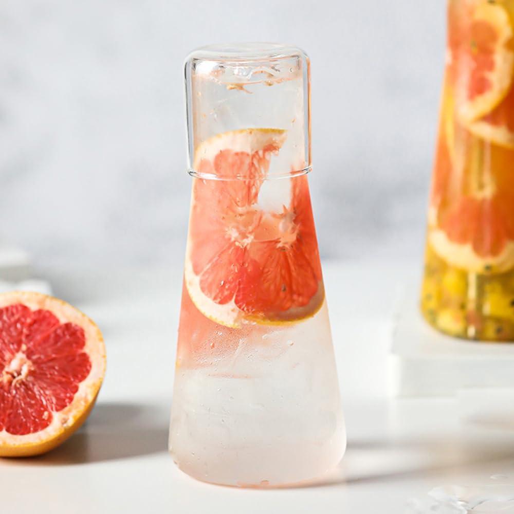 Juego de Jarra de Agua y Vaso LCORMAG 850ml Vidrio Transparente