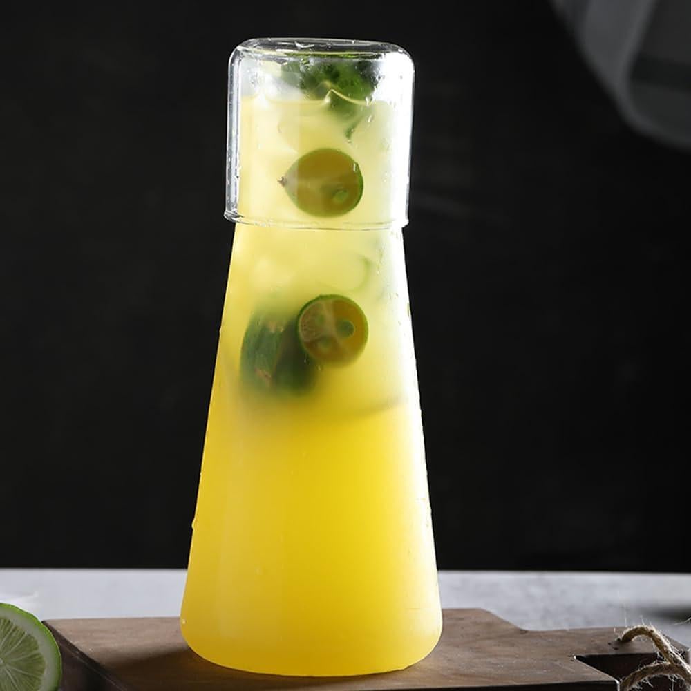 Juego de Jarra de Agua y Vaso LCORMAG 850ml Vidrio Transparente