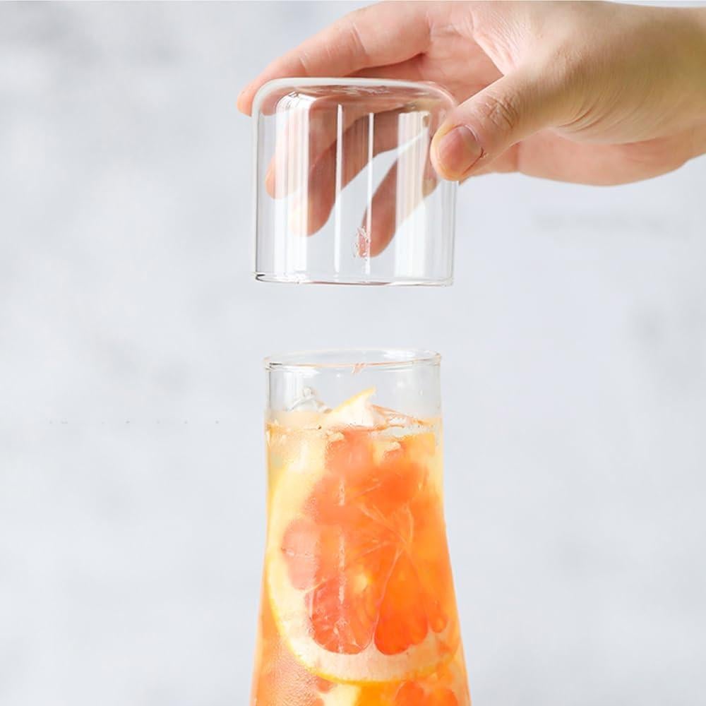 Juego de Jarra de Agua y Vaso LCORMAG 850ml Vidrio Transparente