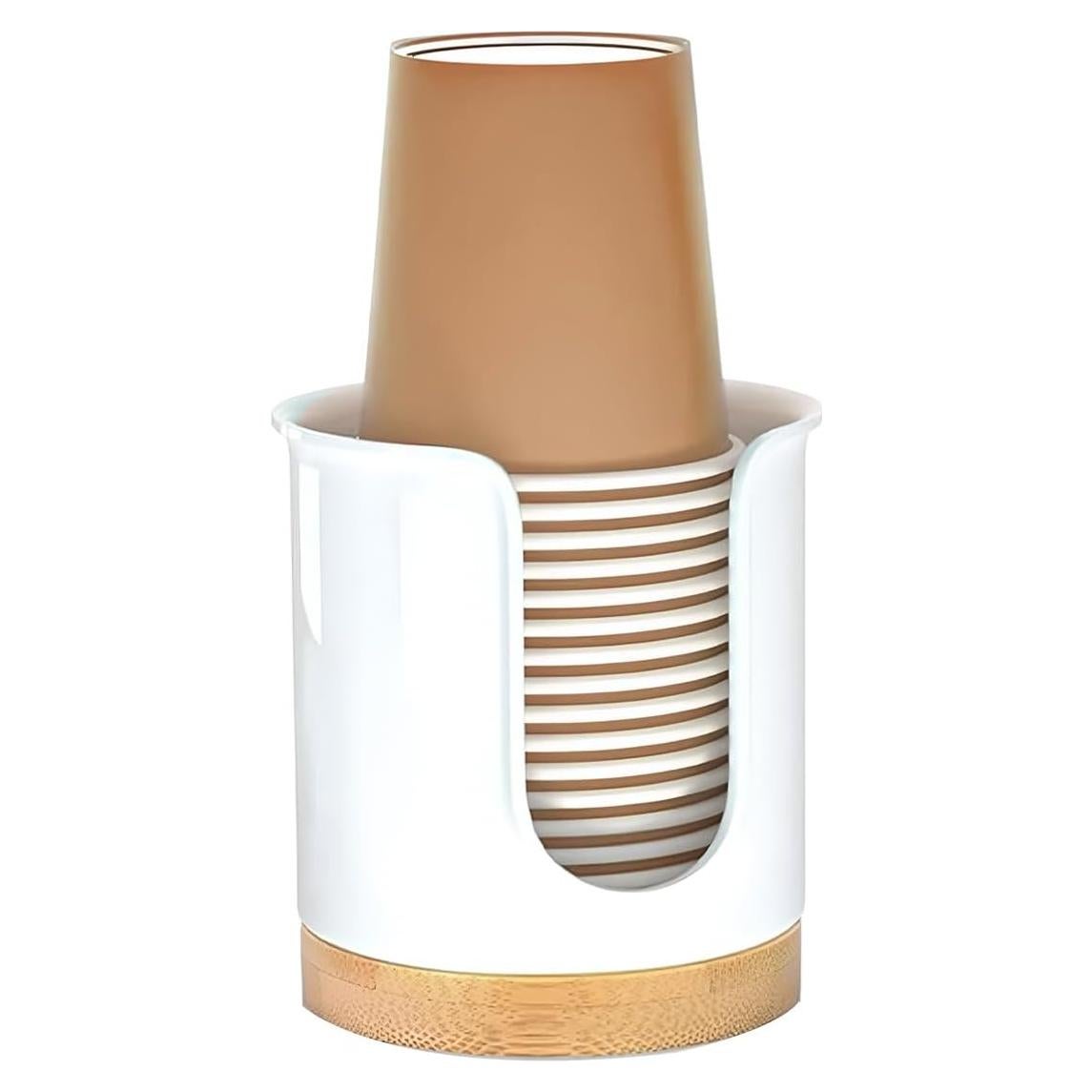 Dispensador de Tazas de Baño Cerámica Blanco Votuyet 9.09x7.19cm