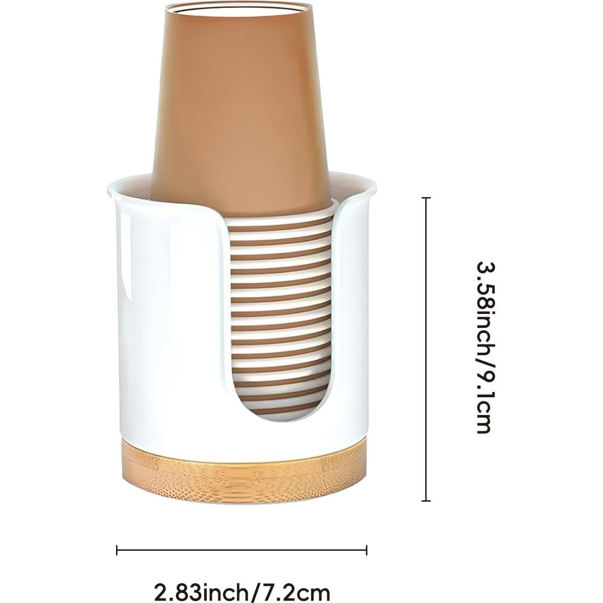 Dispensador de Tazas de Baño Cerámica Blanco Votuyet 9.09x7.19cm