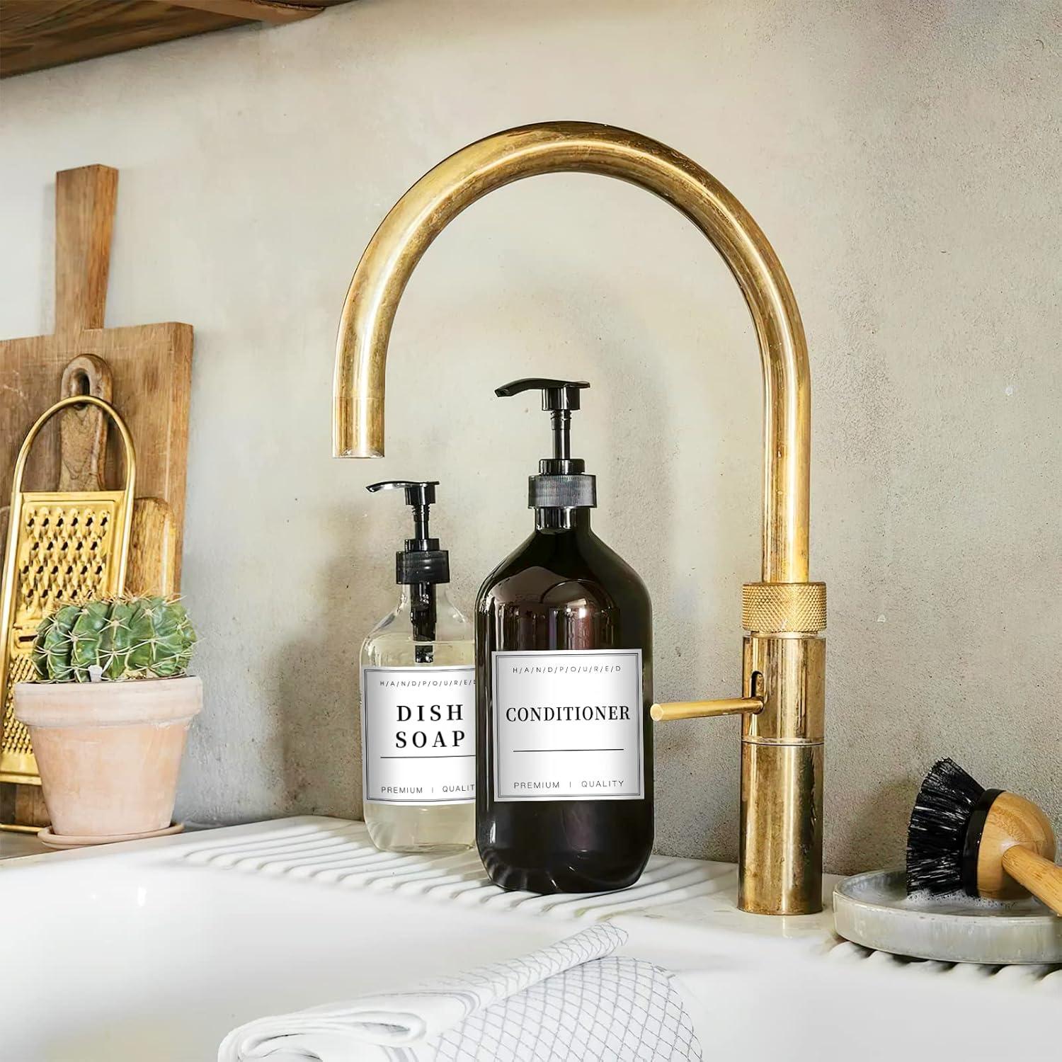 32 Etiquetas Impermeables para Botellas TESWEY 7.5x7.5cm