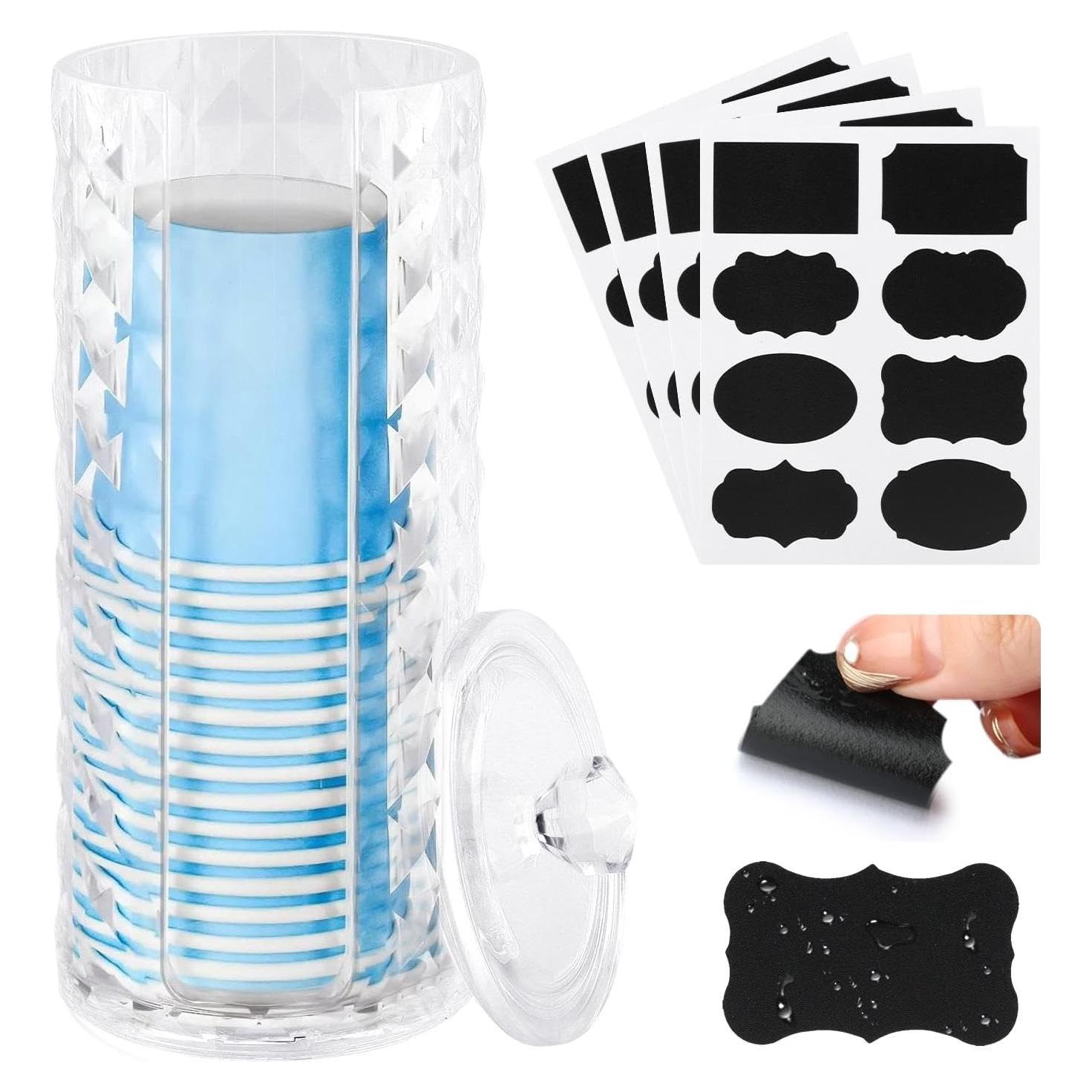 Dispensador de Tazas JIANWEI con Tapa, Organizador Blanco 73x181mm