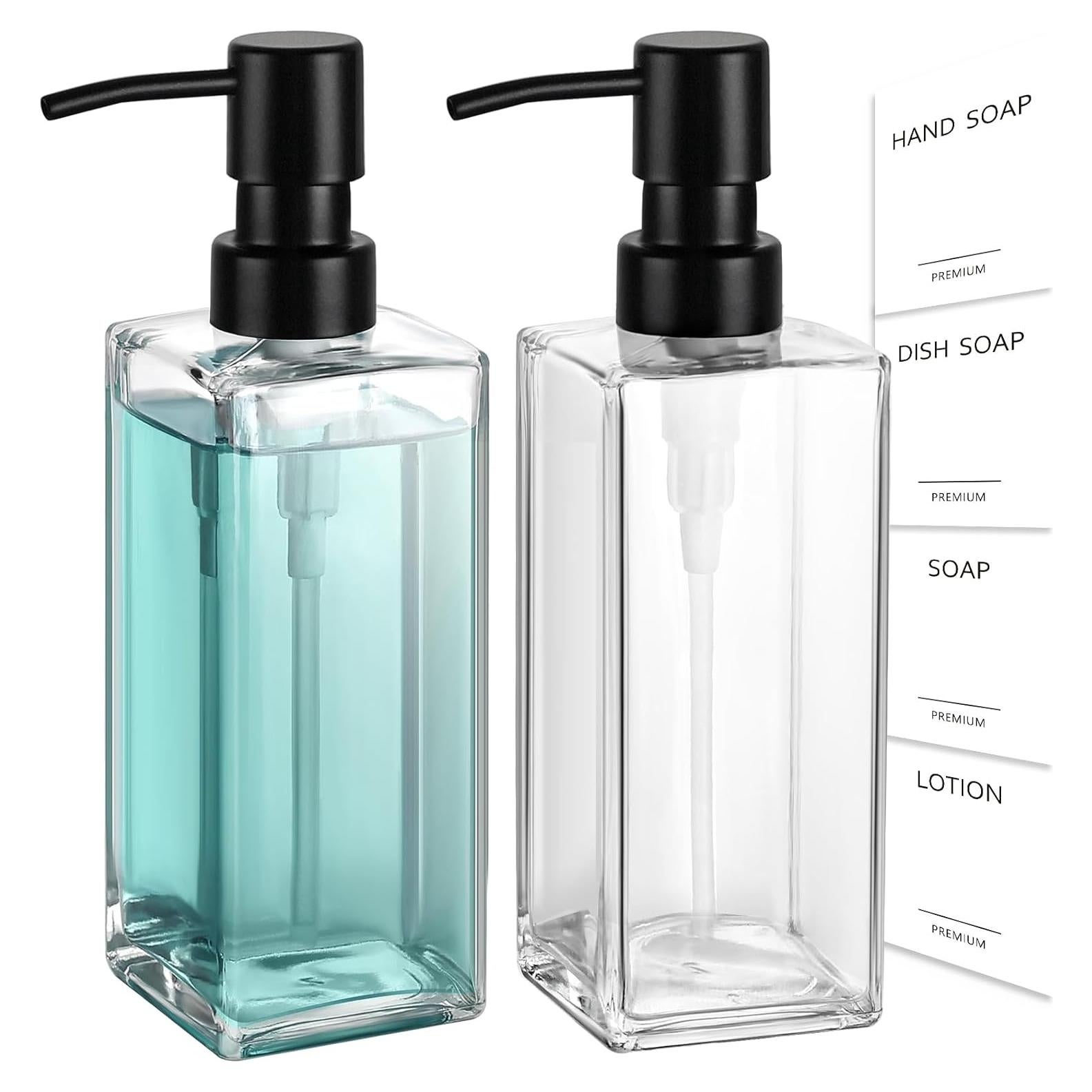 Dispensador de Jabón de Vidrio GMISUN 2 Paquetes 350ml