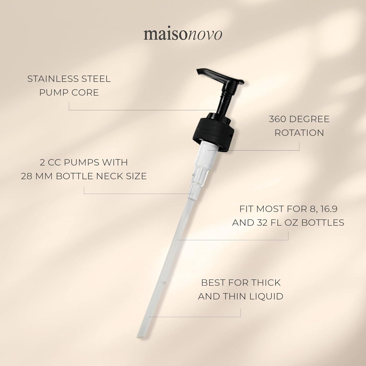 Reemplazo de bomba de dispensador de jabón MaisoNovo - 2 unidades - acero inoxidable