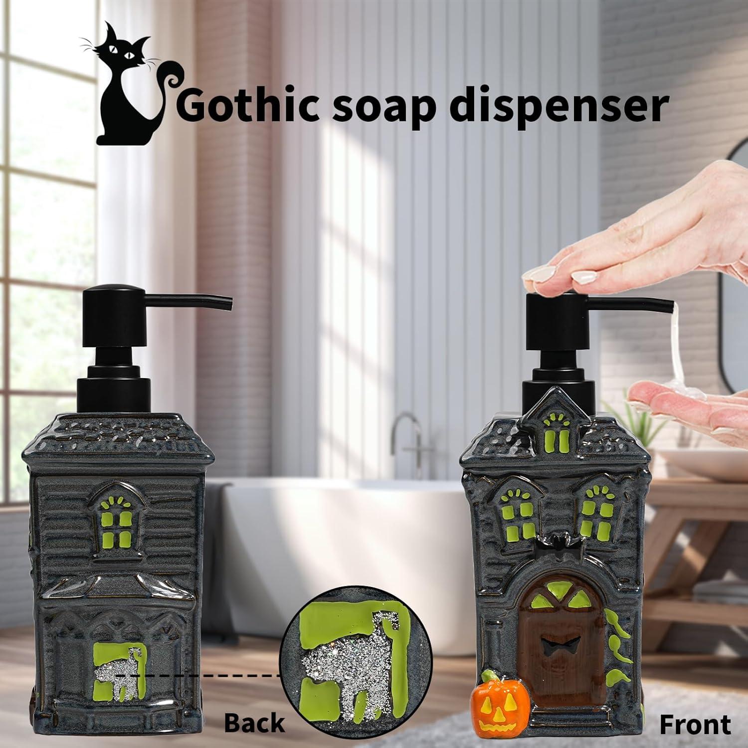 Dispensador de Jabón Cerámica Halloween Amaauto 567ml Casa