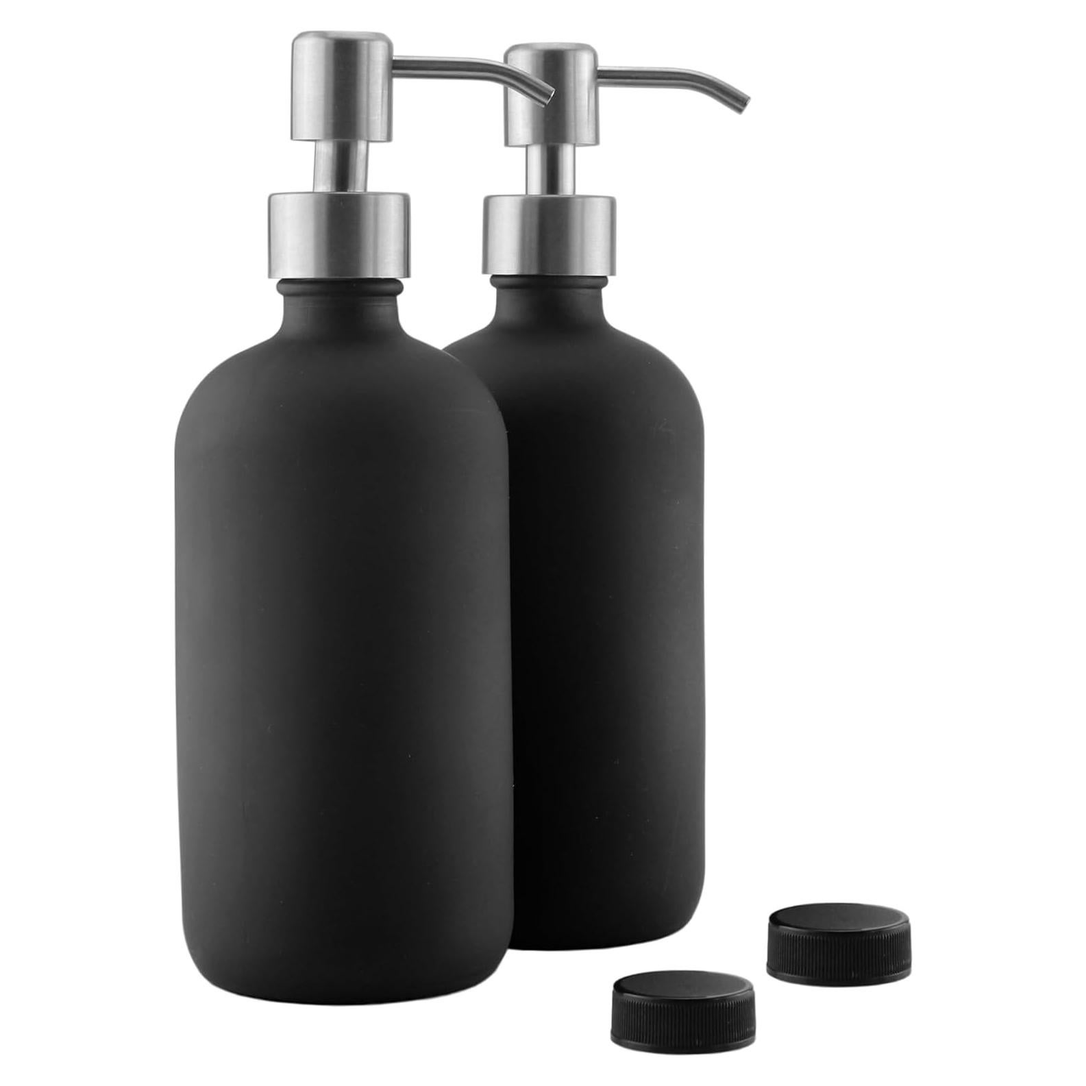 Botellas de Vidrio Negras 16oz Cornucopia Brands - Paquete de 2