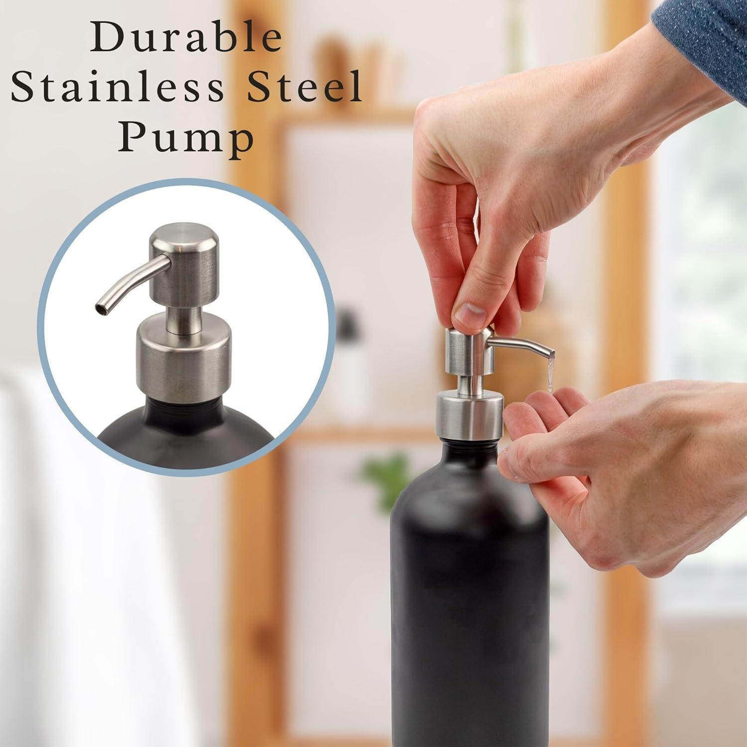 Botellas de Vidrio Negras 16oz Cornucopia Brands - Paquete de 2