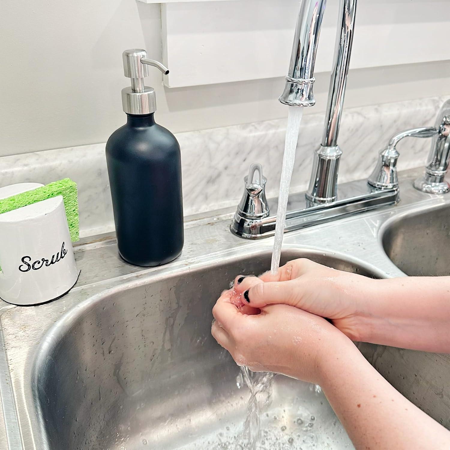 Botellas de Vidrio Negras 16oz Cornucopia Brands - Paquete de 2