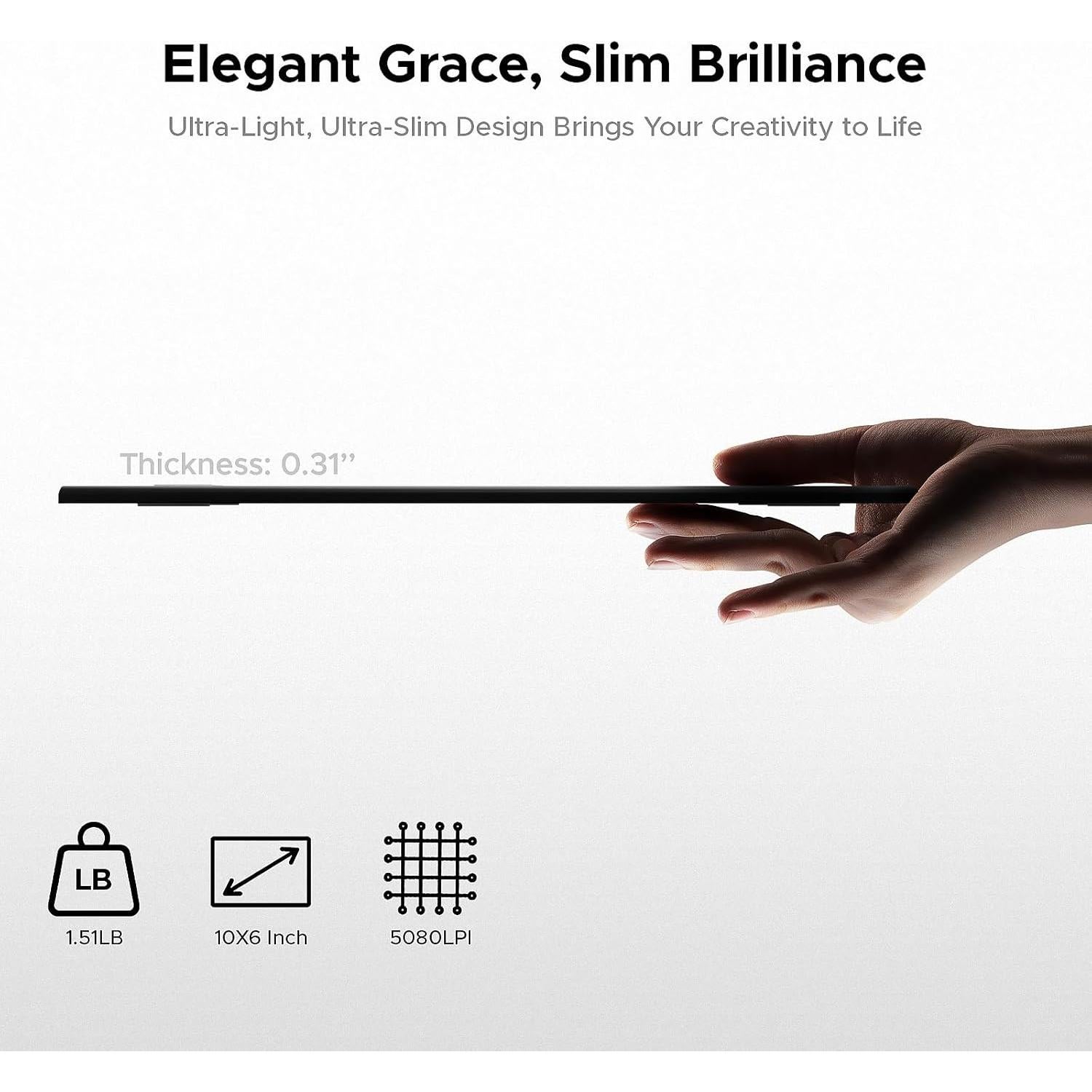 Tableta de Dibujo Gráfica UGEE M708 25.4x15.24 cm 8192 Niveles