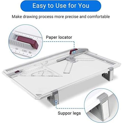 Mesa de Dibujo A3 Estink con Regla T y Triángulo Ajustable