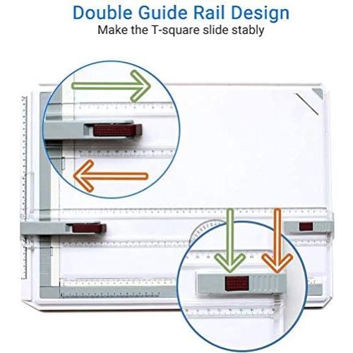 Mesa de Dibujo A3 Estink con Regla T y Triángulo Ajustable