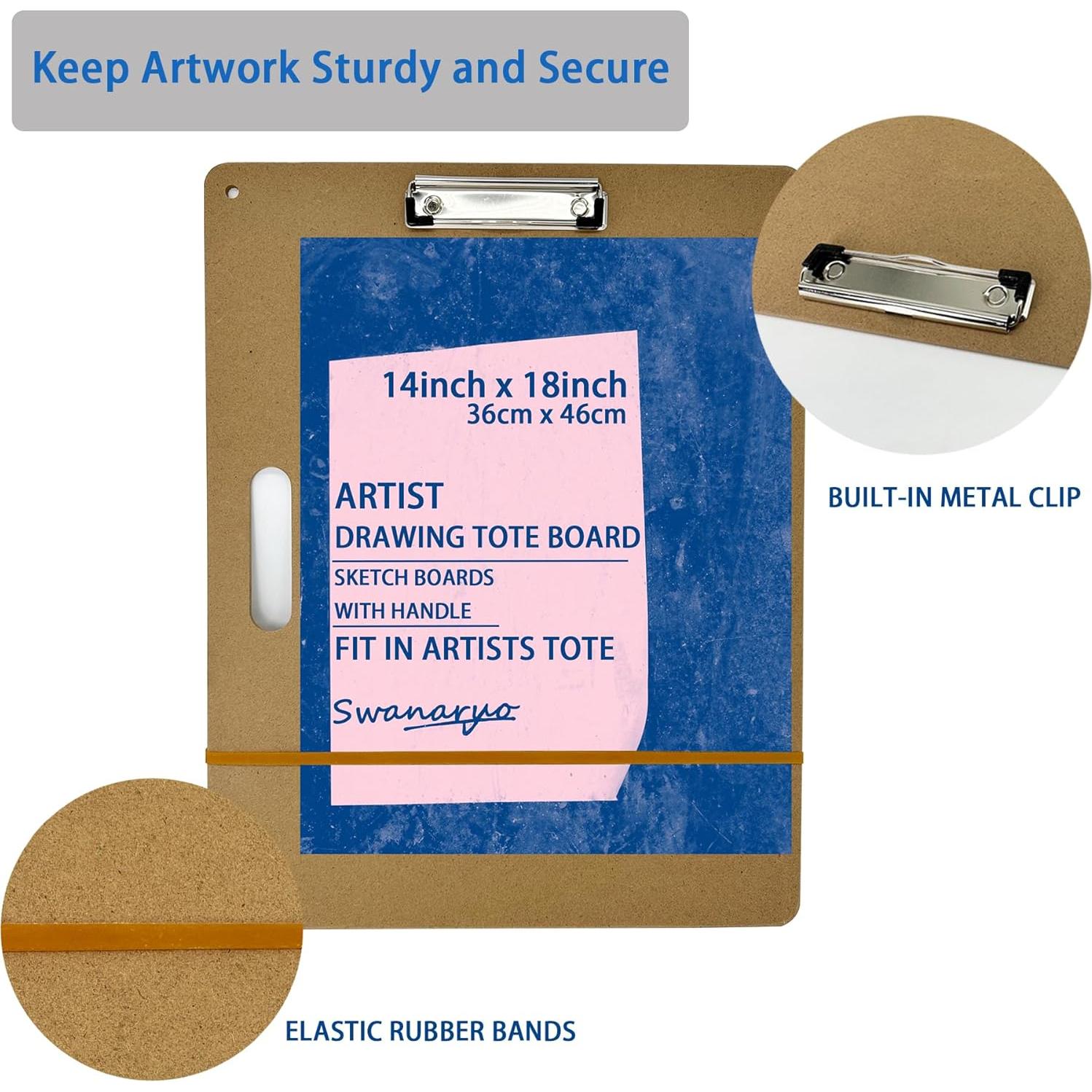 Tablero de Dibujo Portátil Swanaryo 36 x 46 cm con Clip