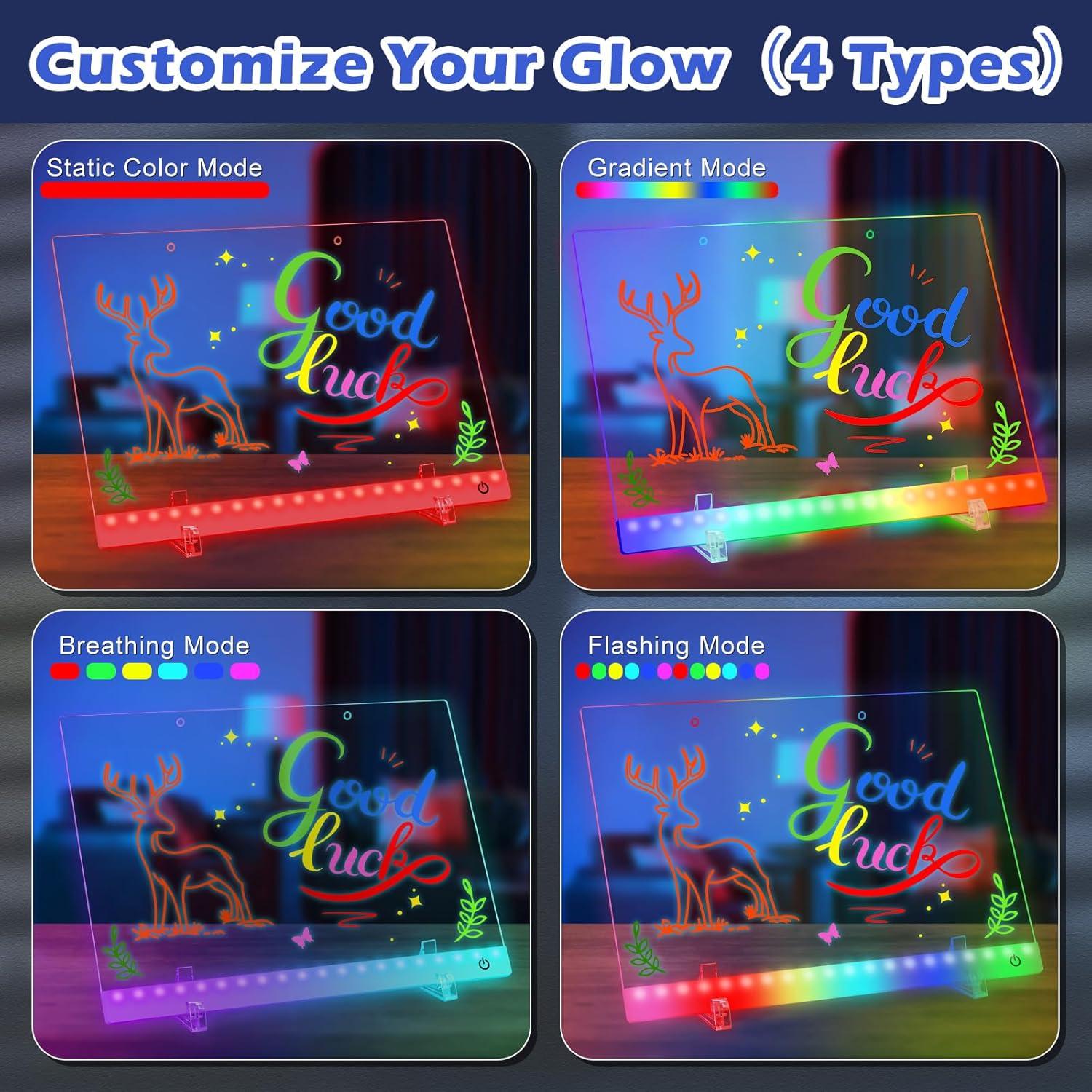 Tablero de Dibujo LED Meetory 35.1x24.9cm 6 Colores RGB