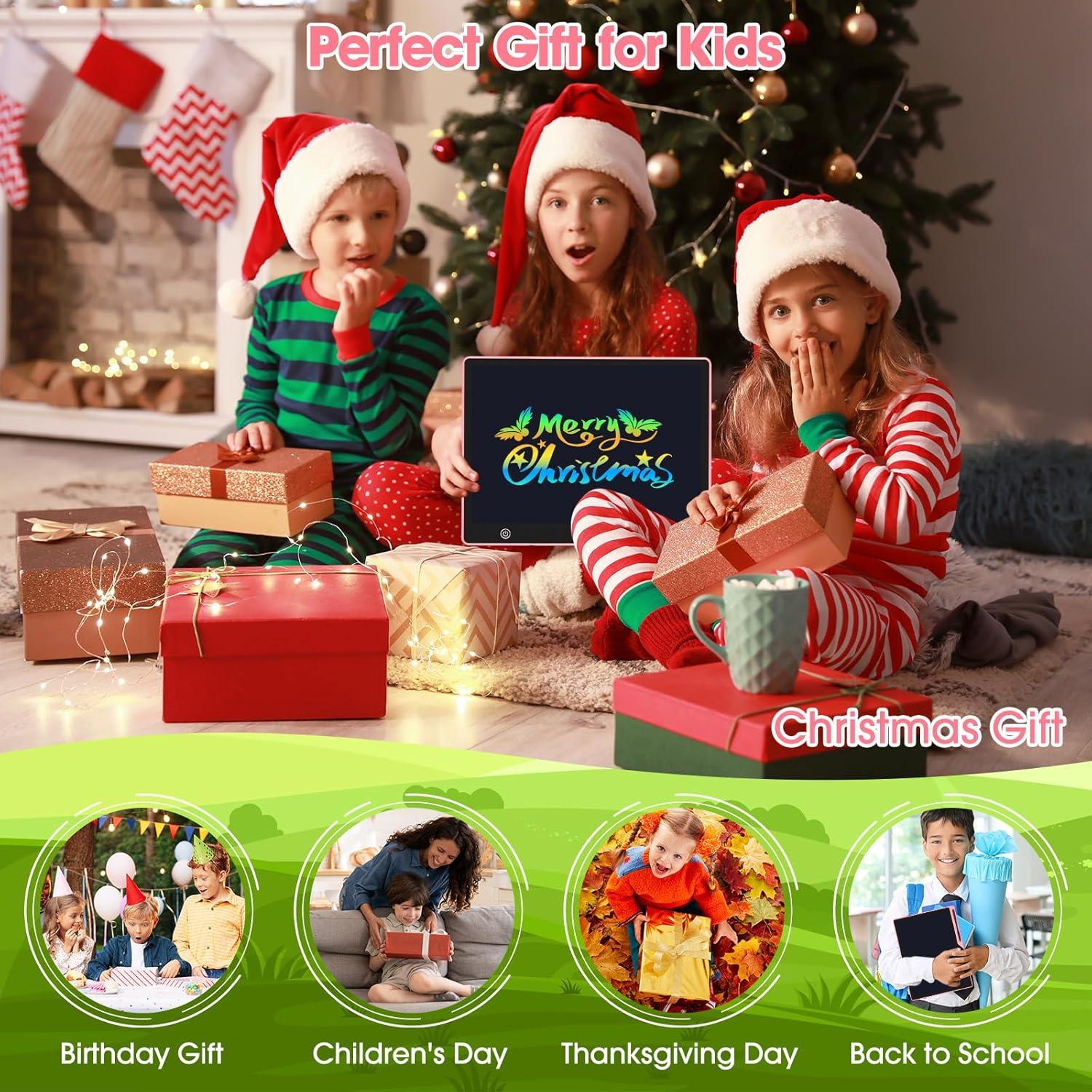 Tableta de Escritura LCD 16" POPERFUN Rosa para Niños y Adultos