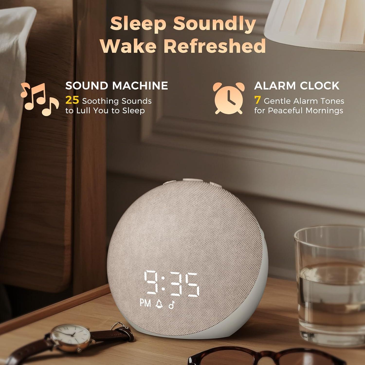 Reloj Despertador Acedeck con Sonidos Naturales y Bluetooth