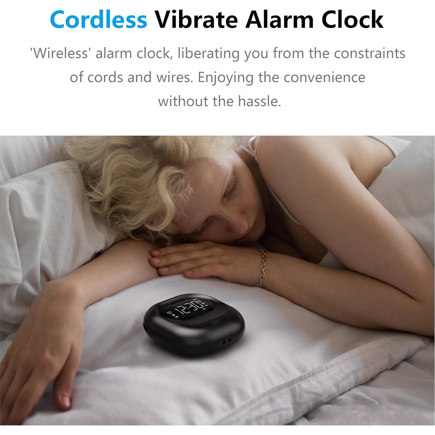 Reloj Despertador Vibrante Mesqool CR1027 Inalámbrico Negro