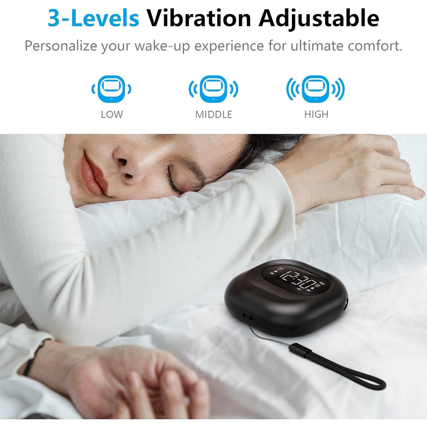 Reloj Despertador Vibrante Mesqool CR1027 Inalámbrico Negro