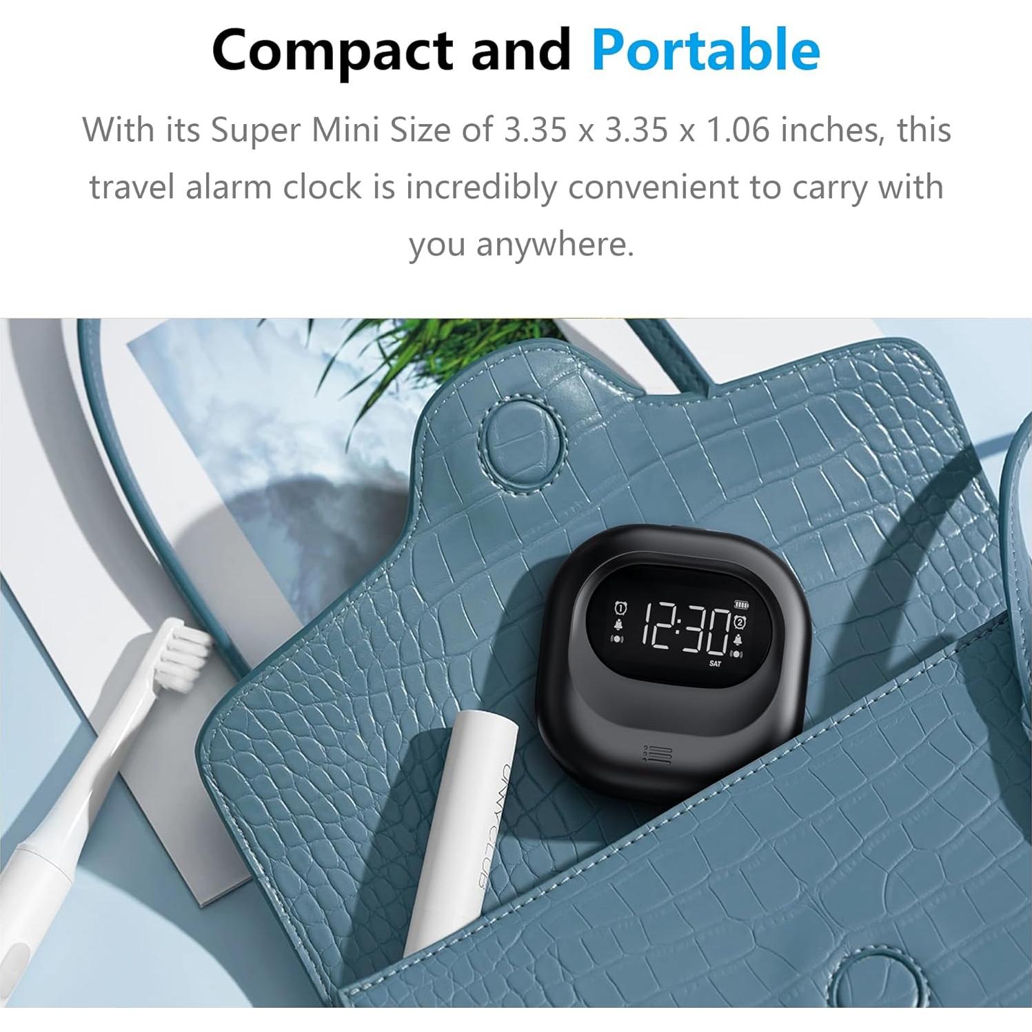 Reloj Despertador Vibrante Mesqool CR1027 Inalámbrico Negro