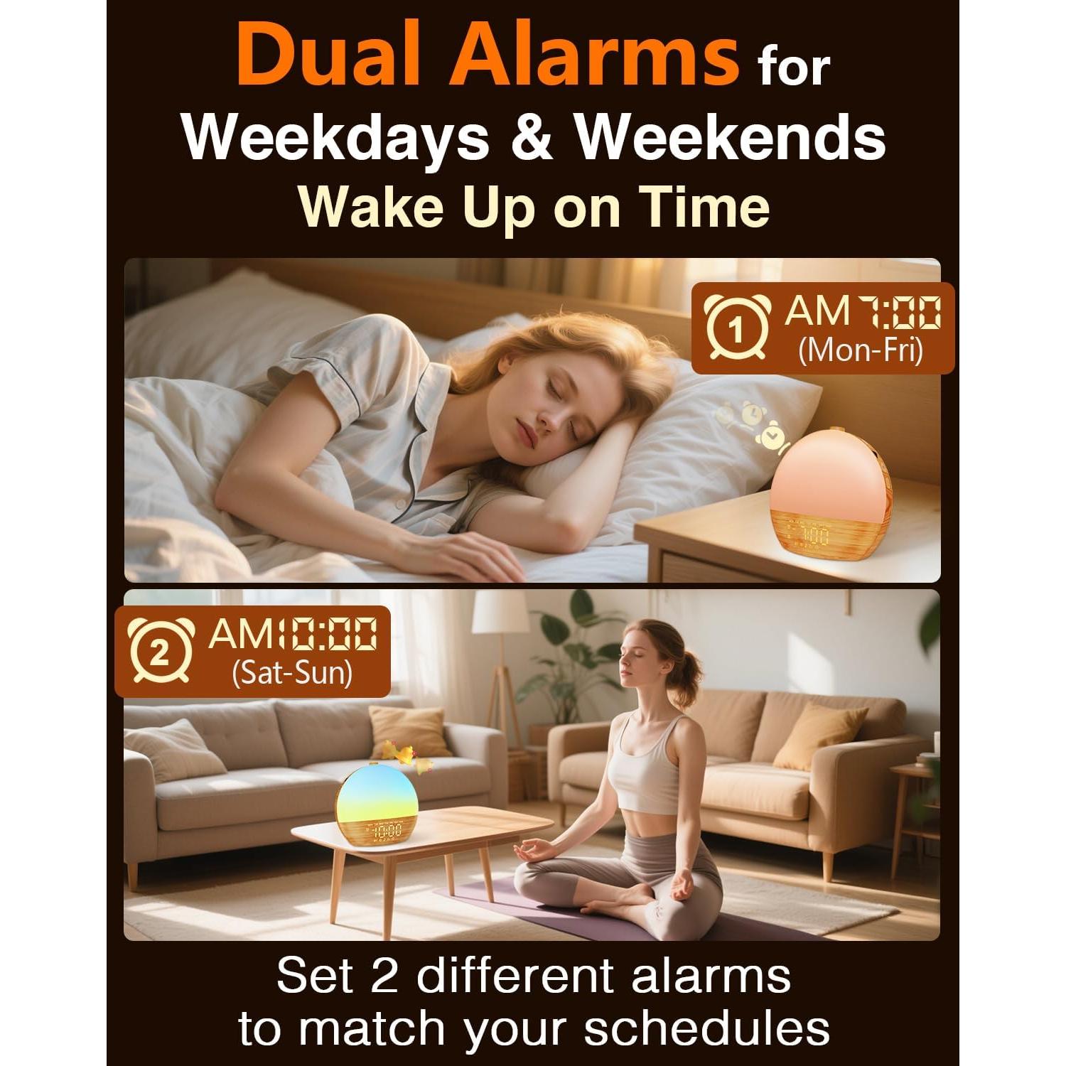 Despertador Sunrise Bluetooth con Luz Gradual y Sonidos Relax