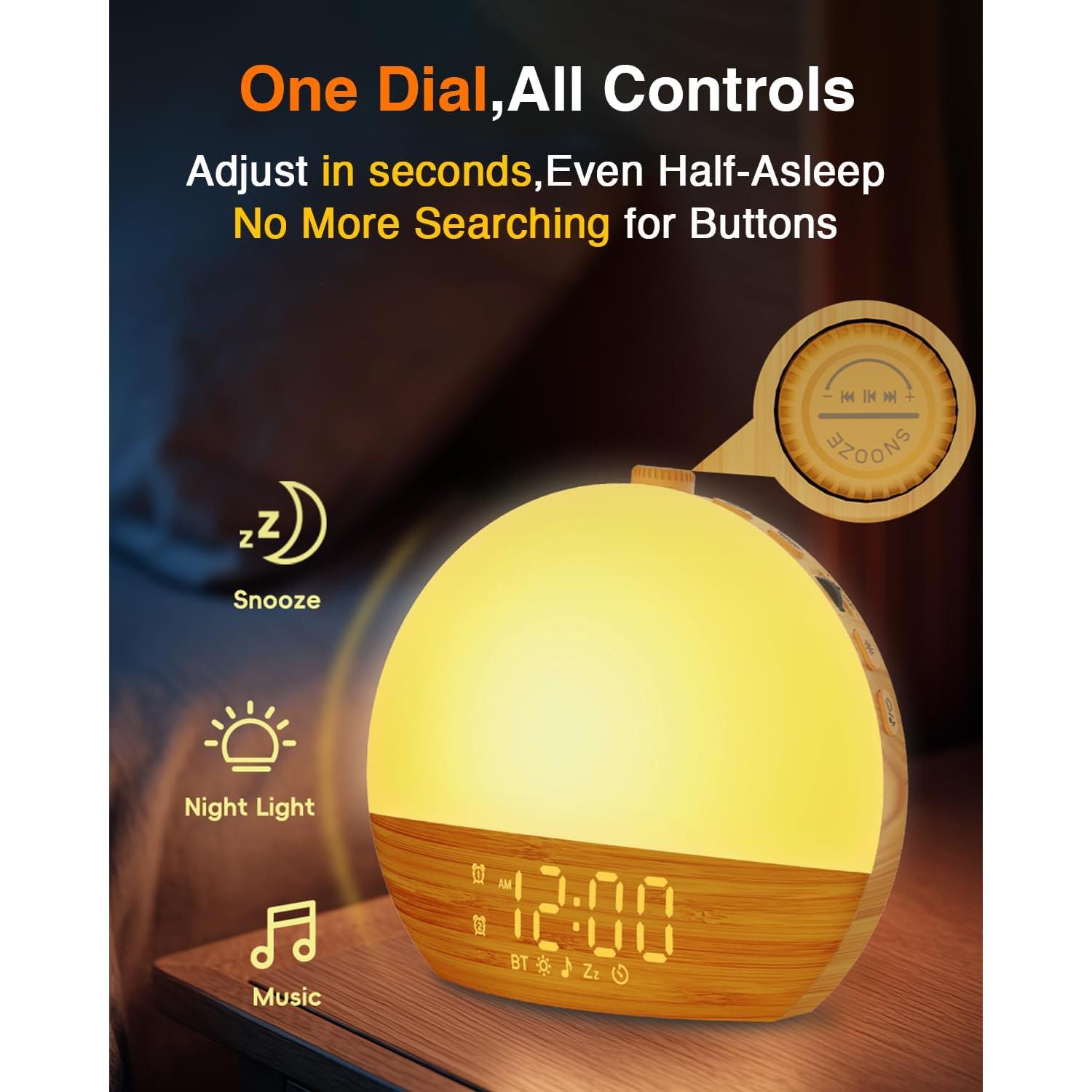 Despertador Sunrise Bluetooth con Luz Gradual y Sonidos Relax