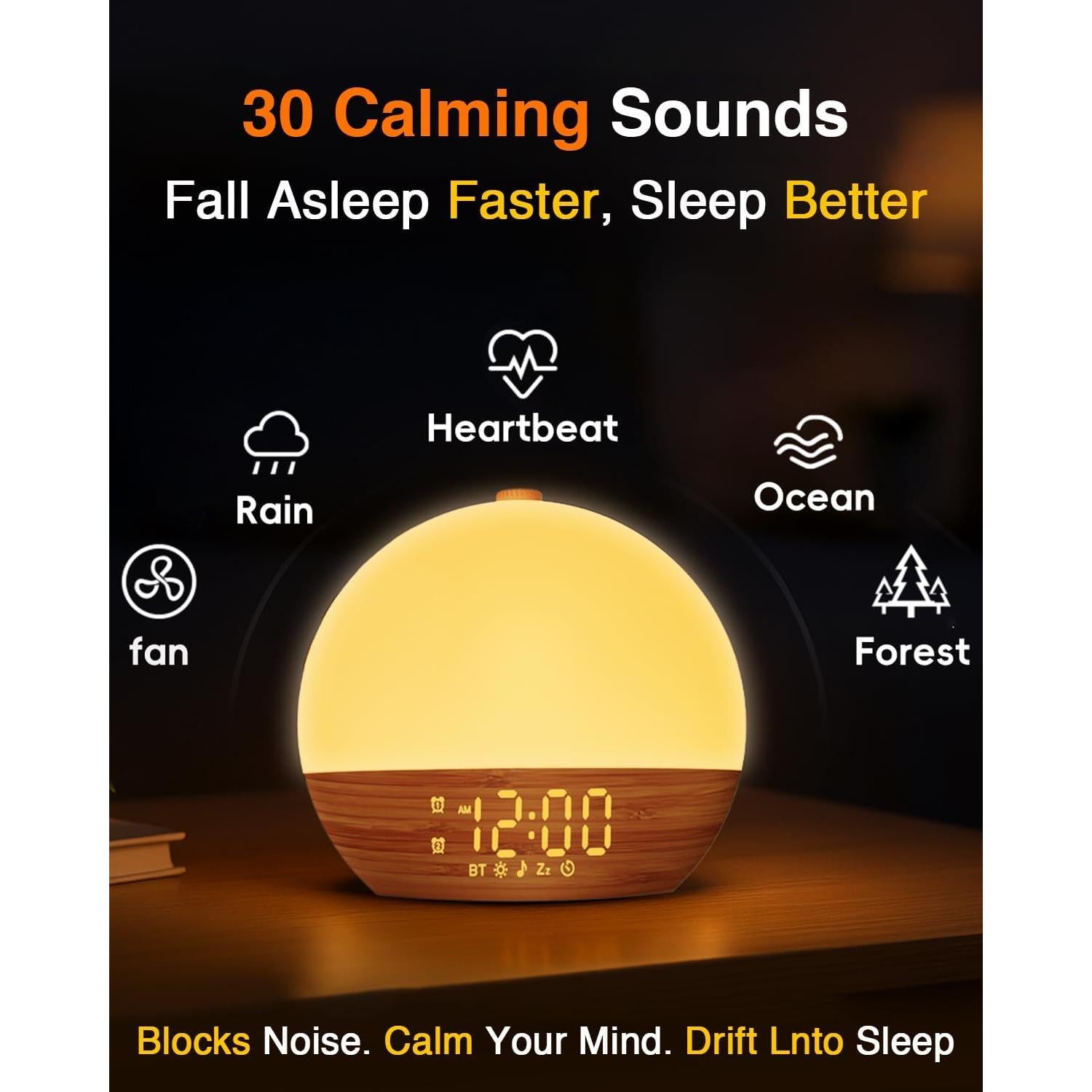 Despertador Sunrise Bluetooth con Luz Gradual y Sonidos Relax