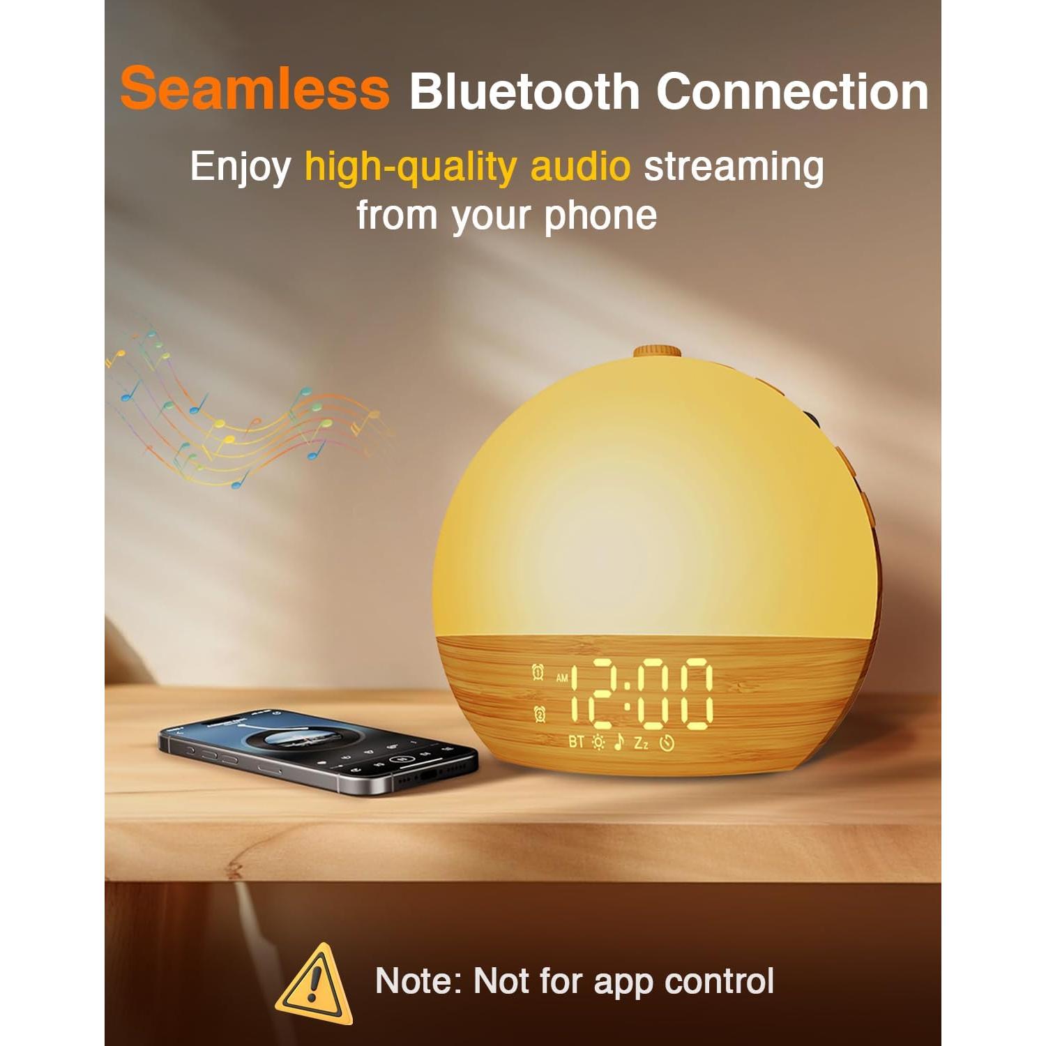 Despertador Sunrise Bluetooth con Luz Gradual y Sonidos Relax