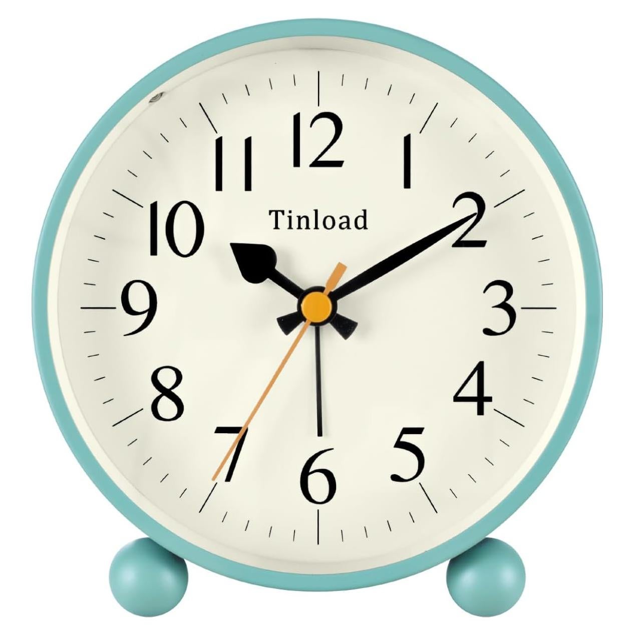 Reloj de Alarma Analógico Tinload Retro Verde 11.43 cm Silencioso