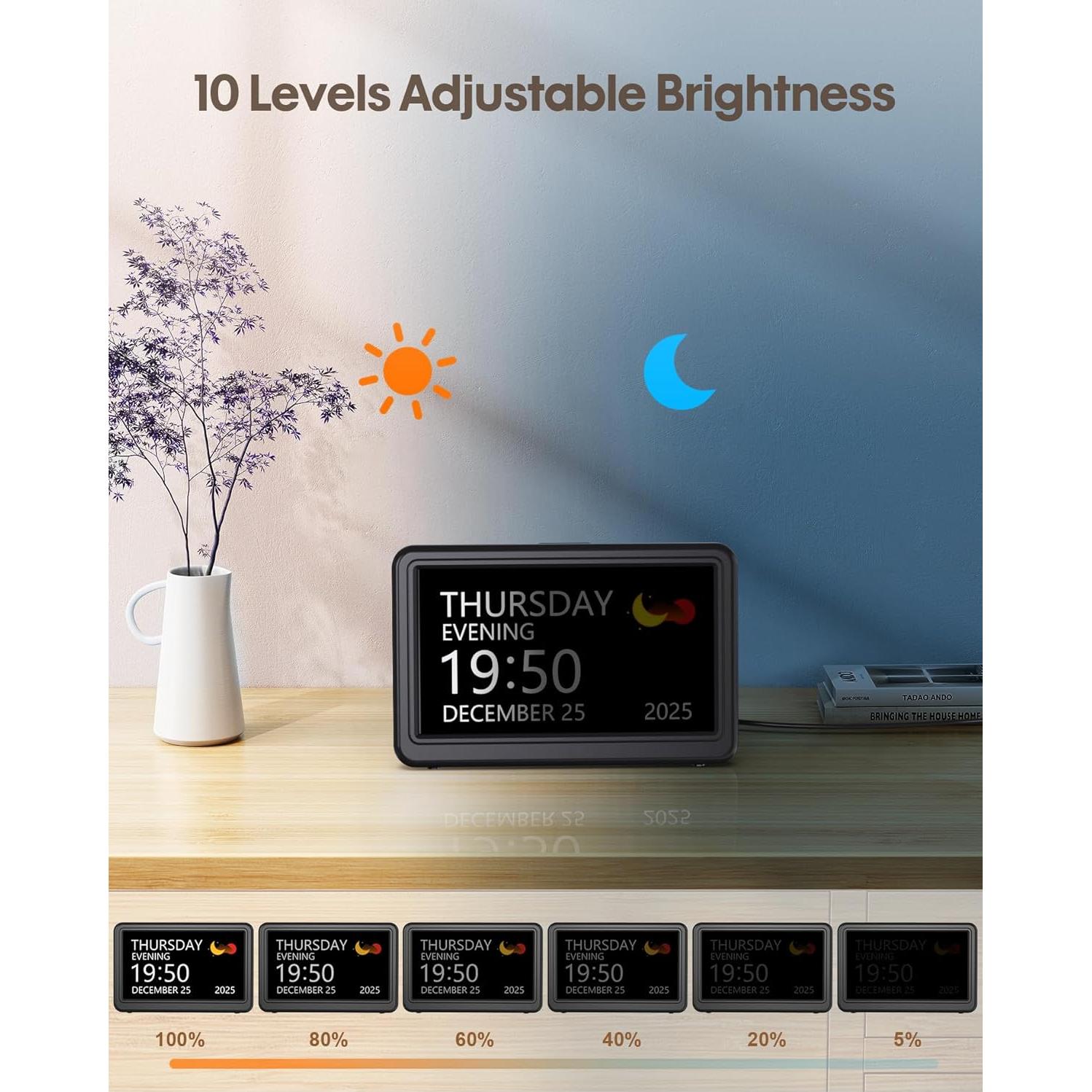 Reloj Digital Grande Roxicosly con Alarmas y Recordatorios