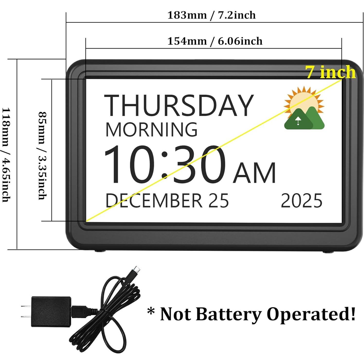 Reloj Digital Grande Roxicosly con Alarmas y Recordatorios