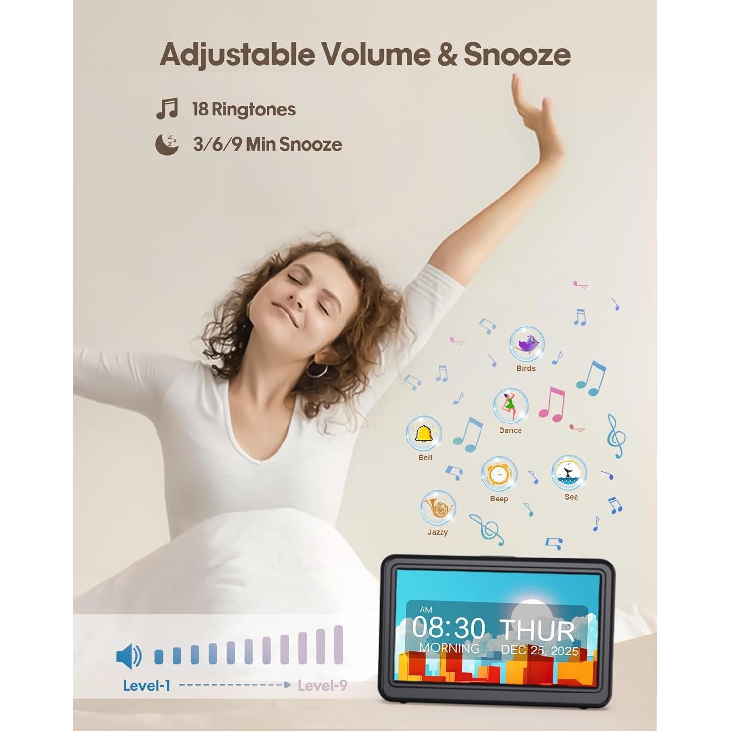 Reloj Digital Grande Roxicosly con Alarmas y Recordatorios