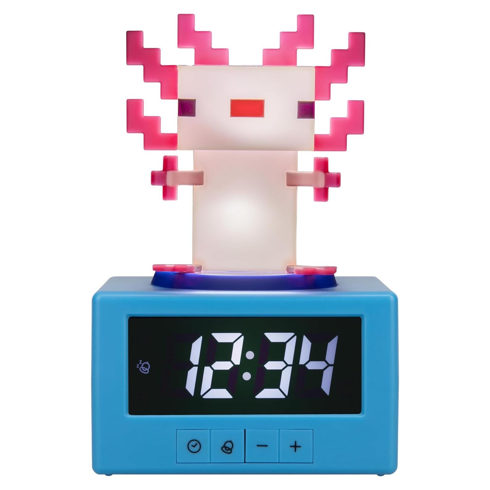 Reloj Despertador Digital Axolotl Paladone con Luz Nocturna