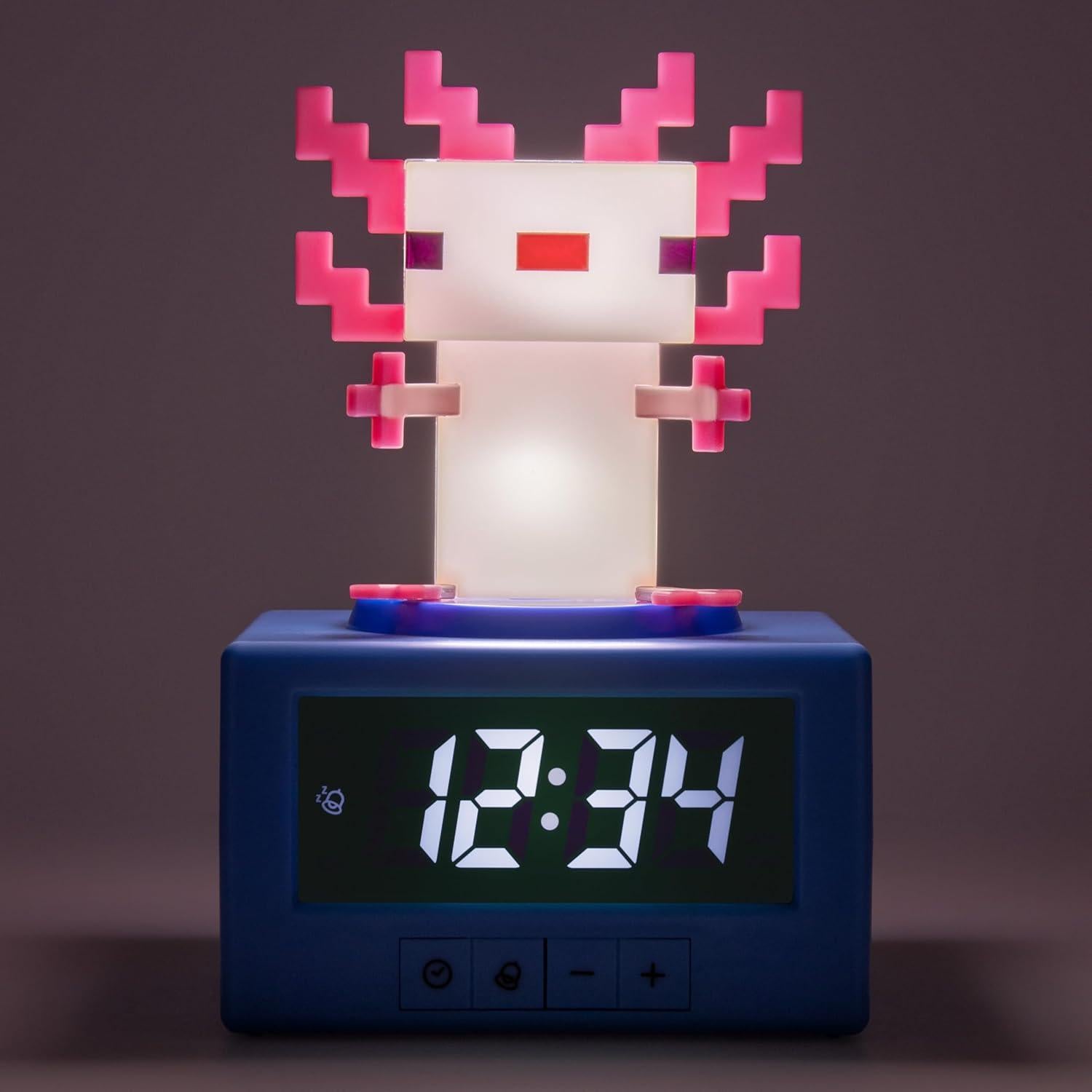 Reloj Despertador Digital Axolotl Paladone con Luz Nocturna