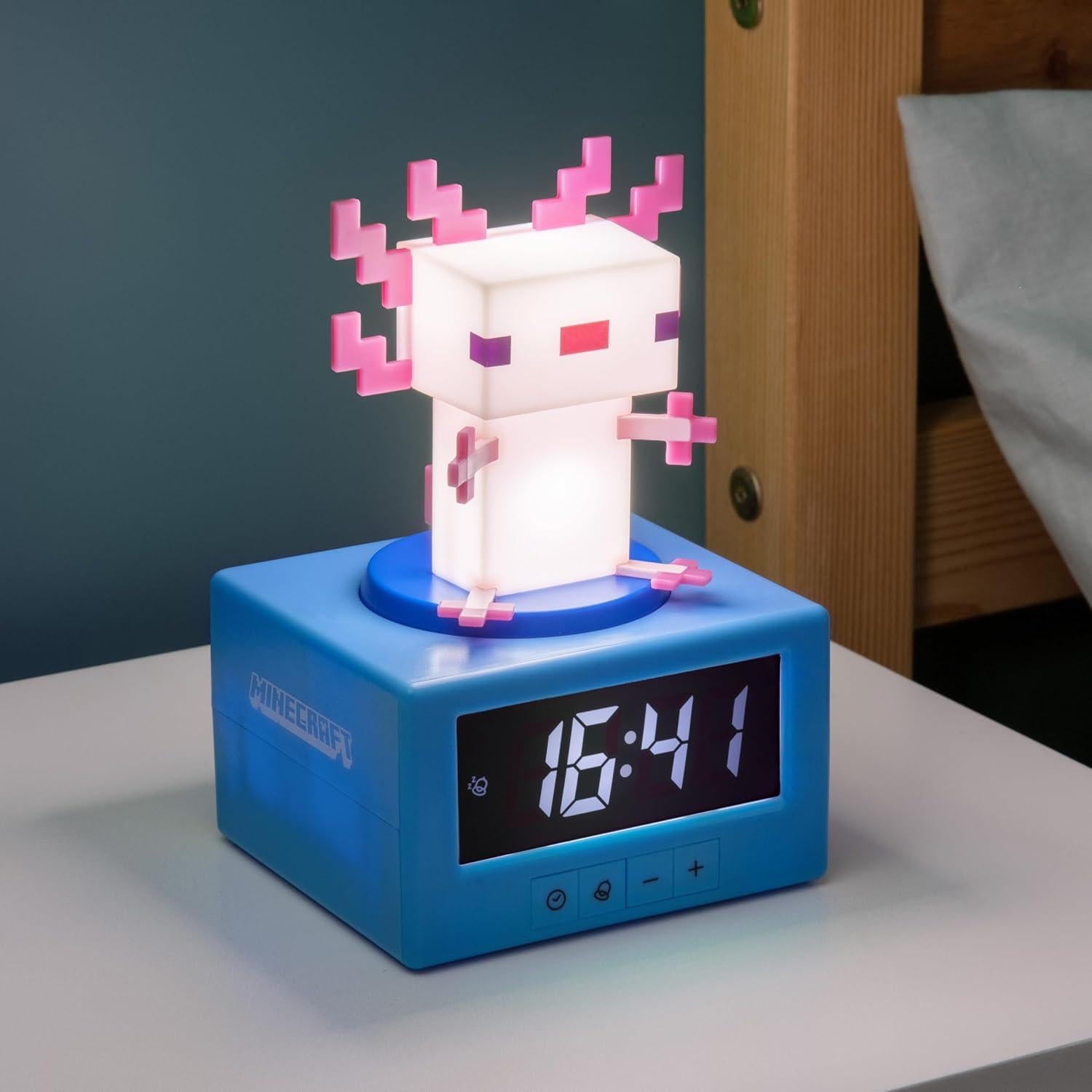 Reloj Despertador Digital Axolotl Paladone con Luz Nocturna