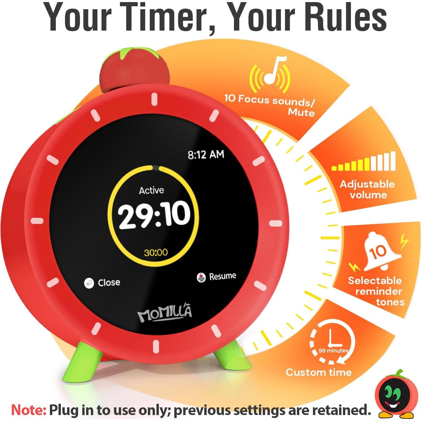 Reloj Despertador Digital MOMILLA SR01 con Ruido Blanco 2-en-1