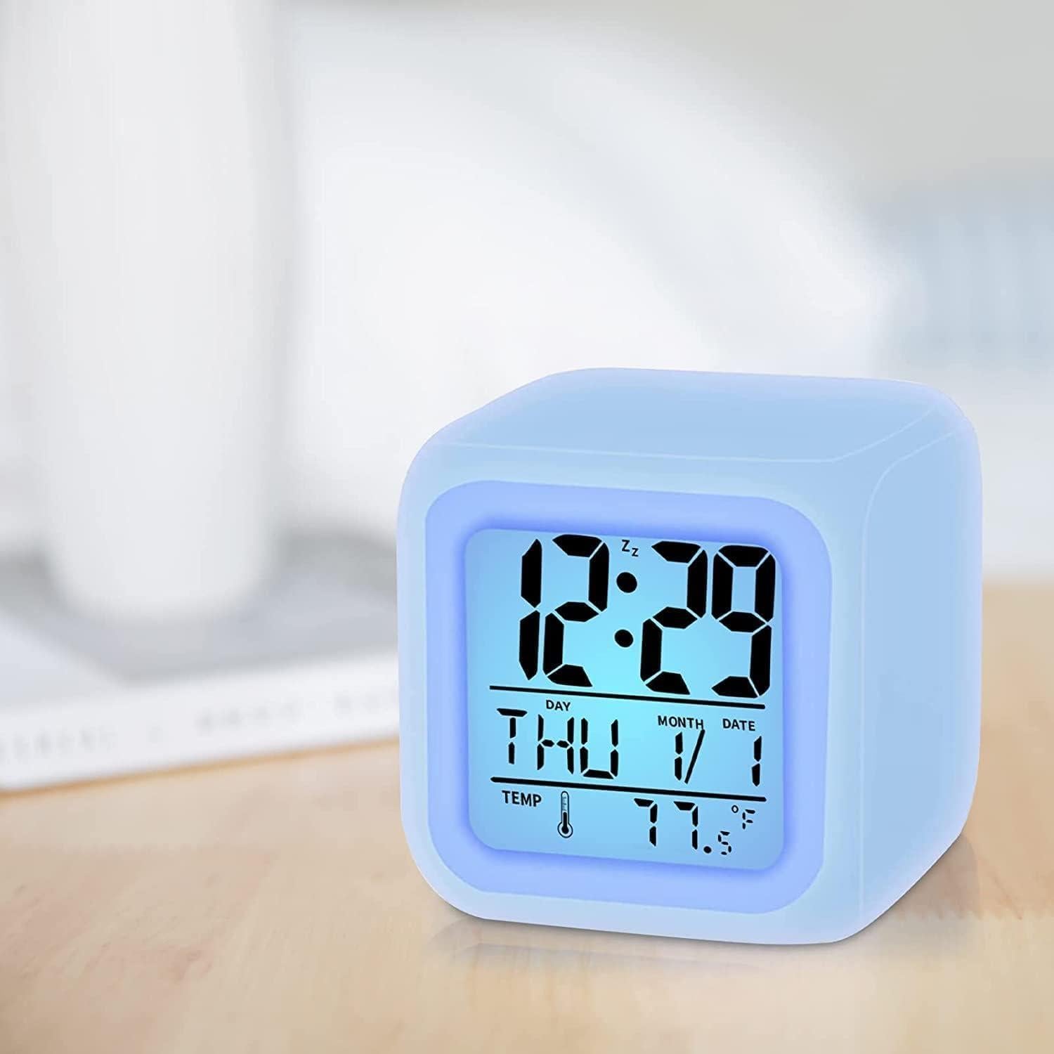 Reloj Despertador Digital YouJabz con Luz Nocturna 7 Colores