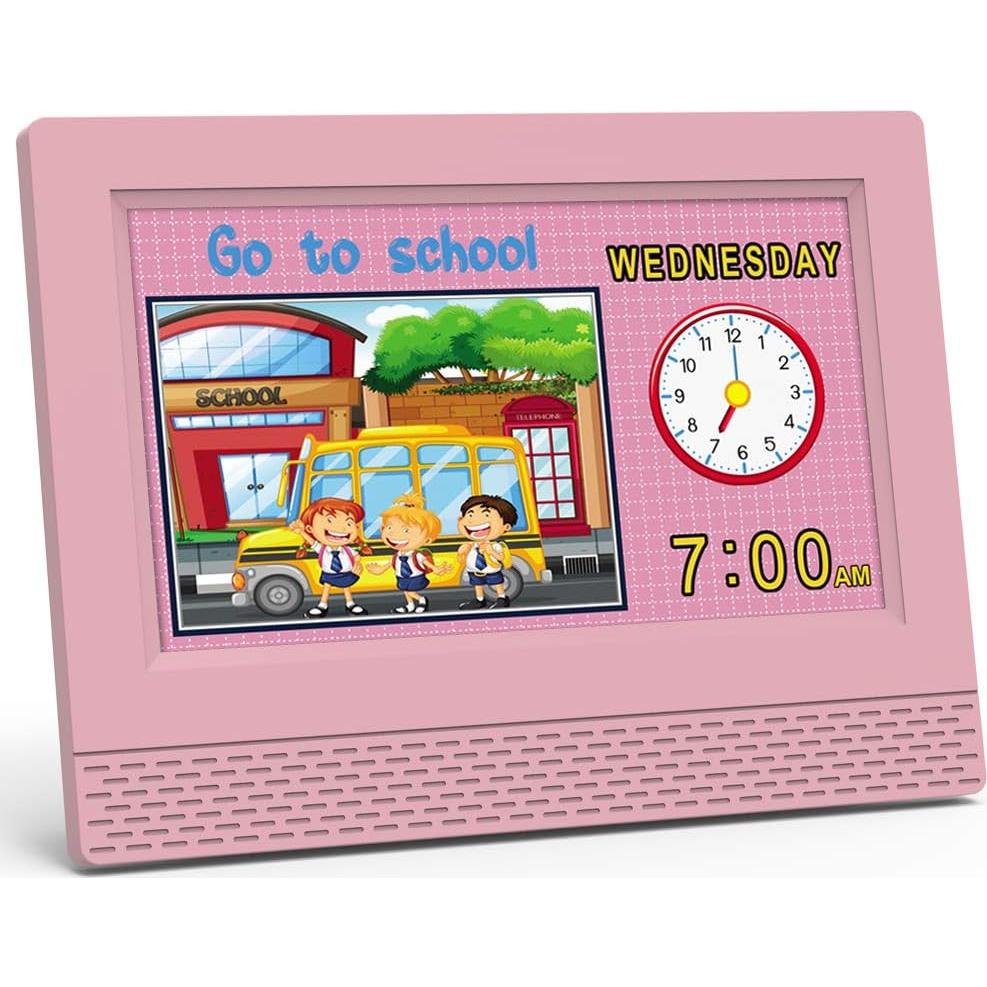 Reloj Despertador Digital Infantil SENXINGYAN 7" Rosa