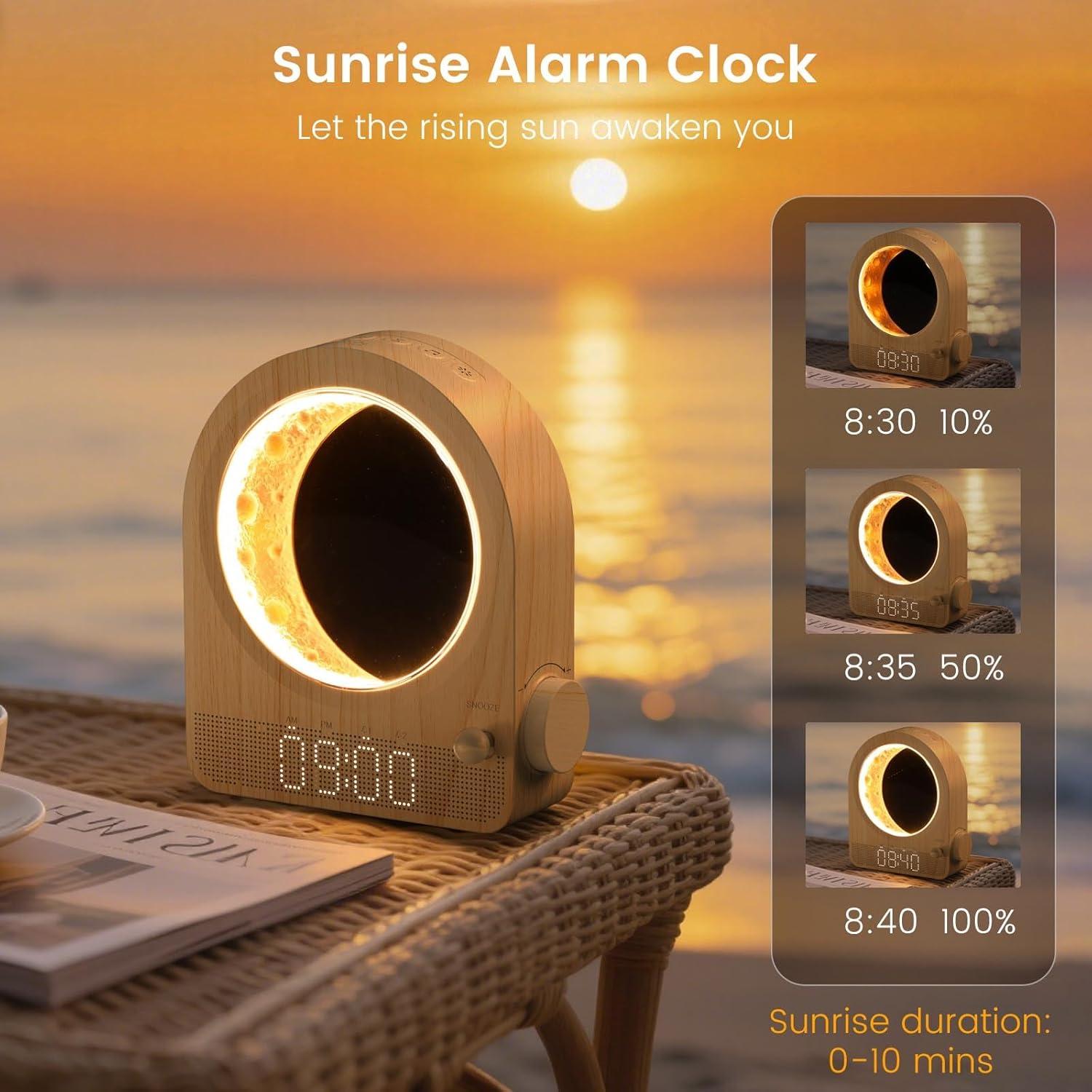 Despertador de Amanecer Epochleno - Luz y Ruido Blanco 10 Sonidos